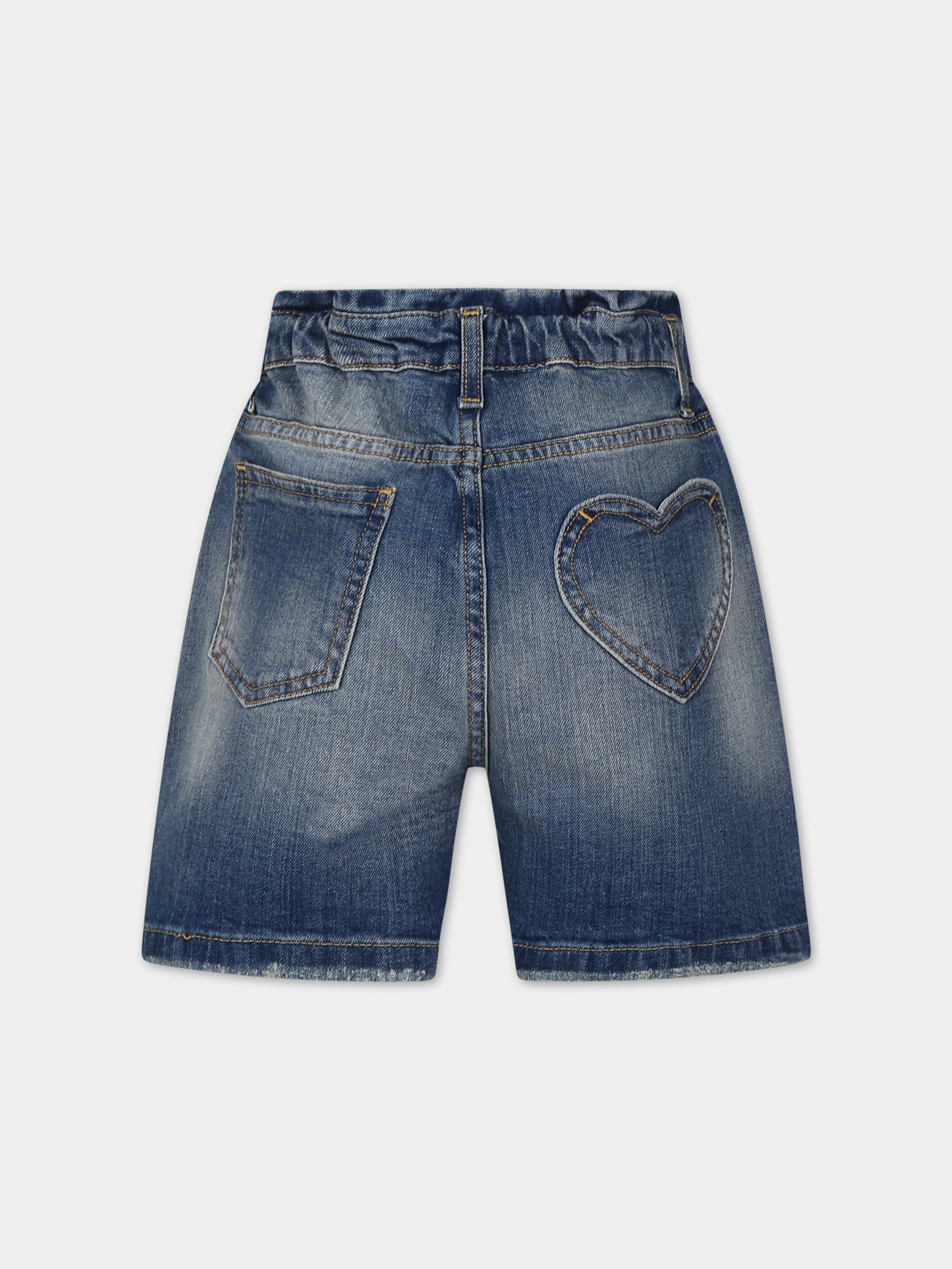 Shorts blu per bambina,Golden Goose,GKP01765 P001510 50765