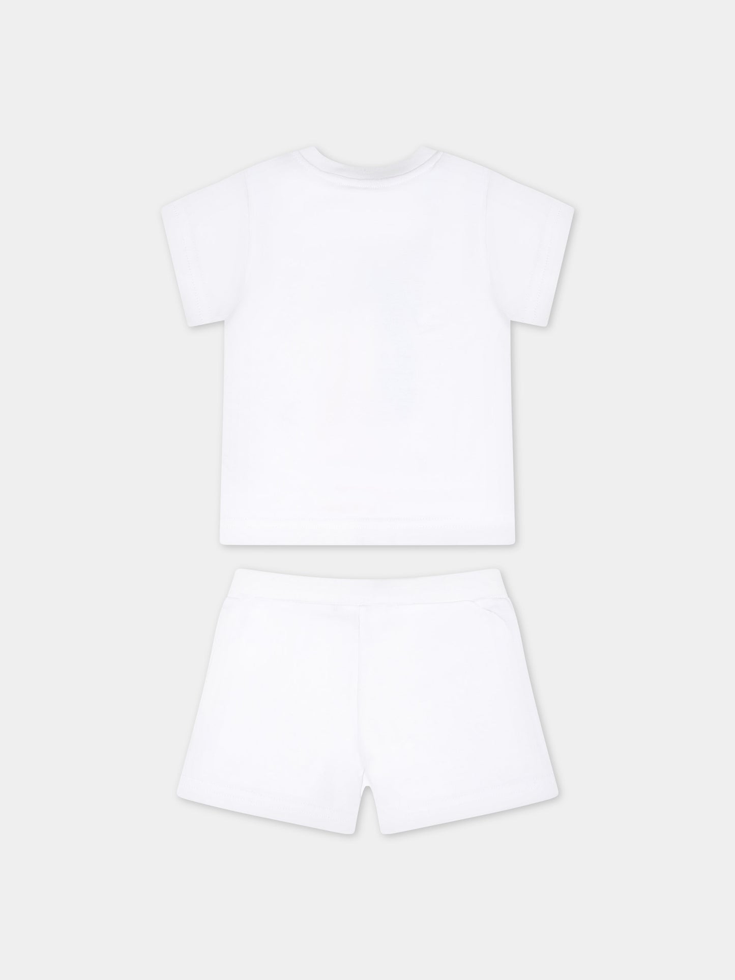 Completo bianco per neonato con logo,Dsquared2,DQ2256 D0A8U D2S7B DQ100