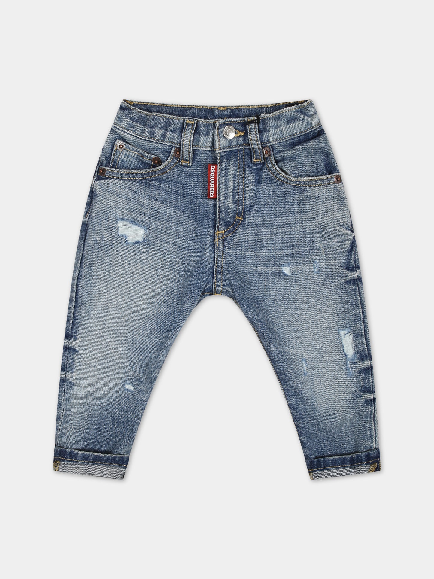 Jeans in denim per neonato con logo,Dsquared2,DQ01TC D0A6P D2P76AB DQ01