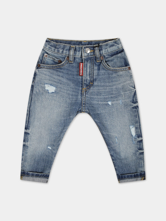 Jeans in denim per neonato con logo,Dsquared2,DQ01TC D0A6P D2P76AB DQ01