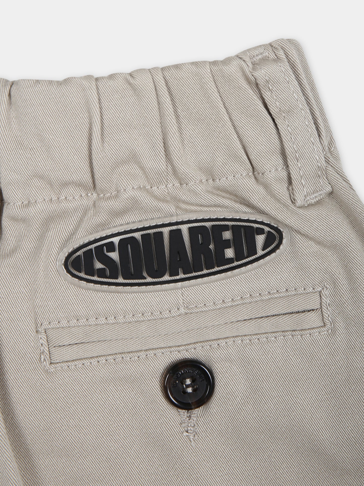 Pantaloni beige per neonato con logo,Dsquared2,DQ2150 D0093 D2P681B DQ717