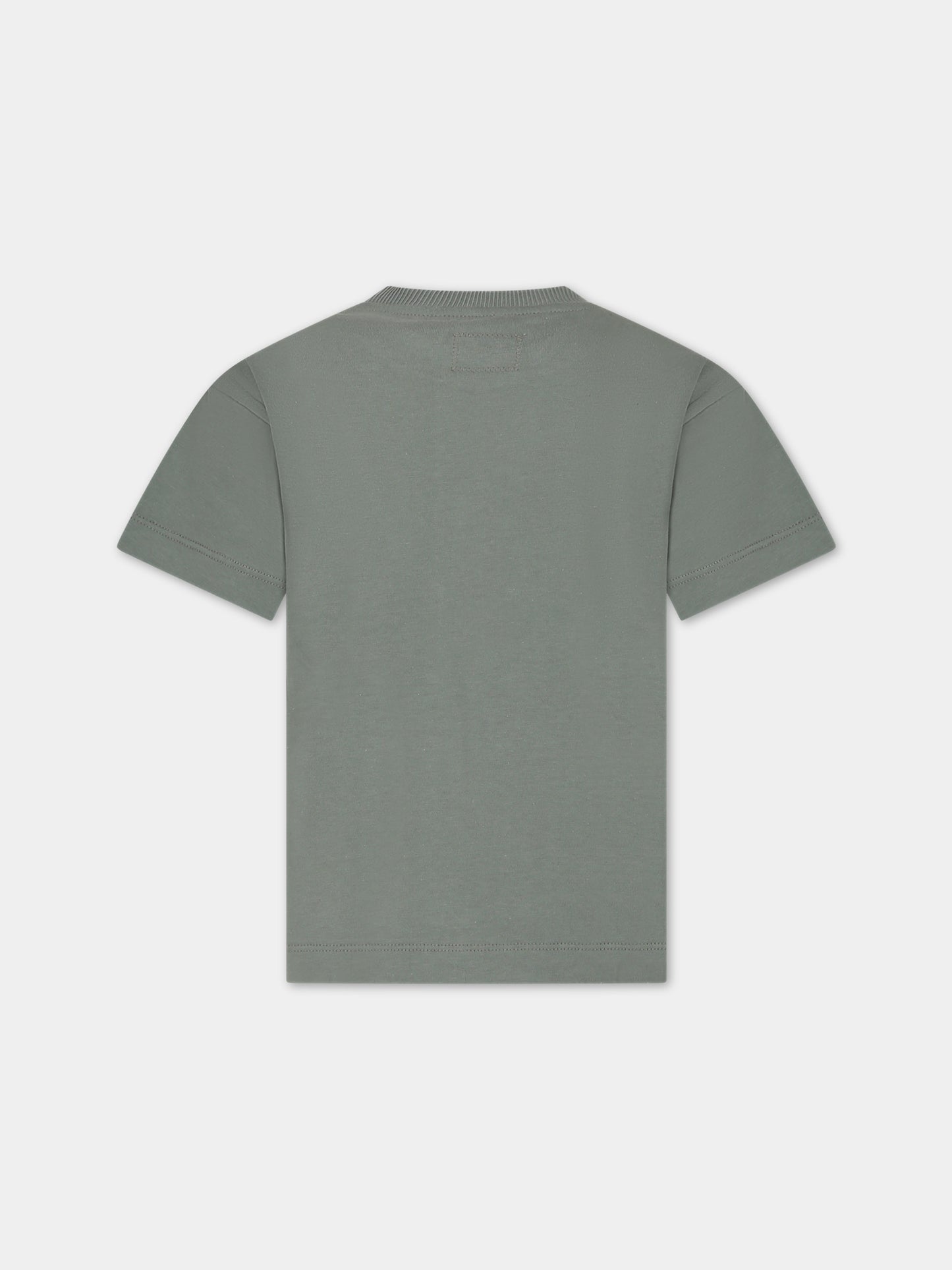 T-shirt verde per bambino con logo,C. P. Company,CUM004 LAC02 30715