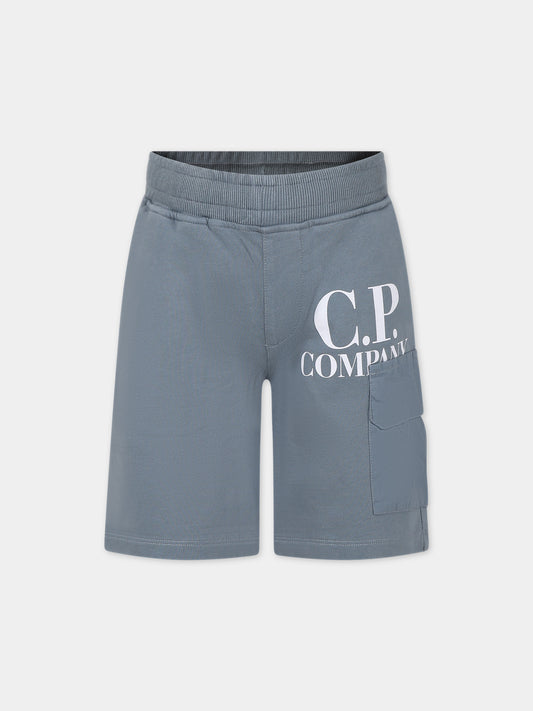 Pantaloni grigi per bambino con logo,C. P. Company,CUQ003 LCC02 60810