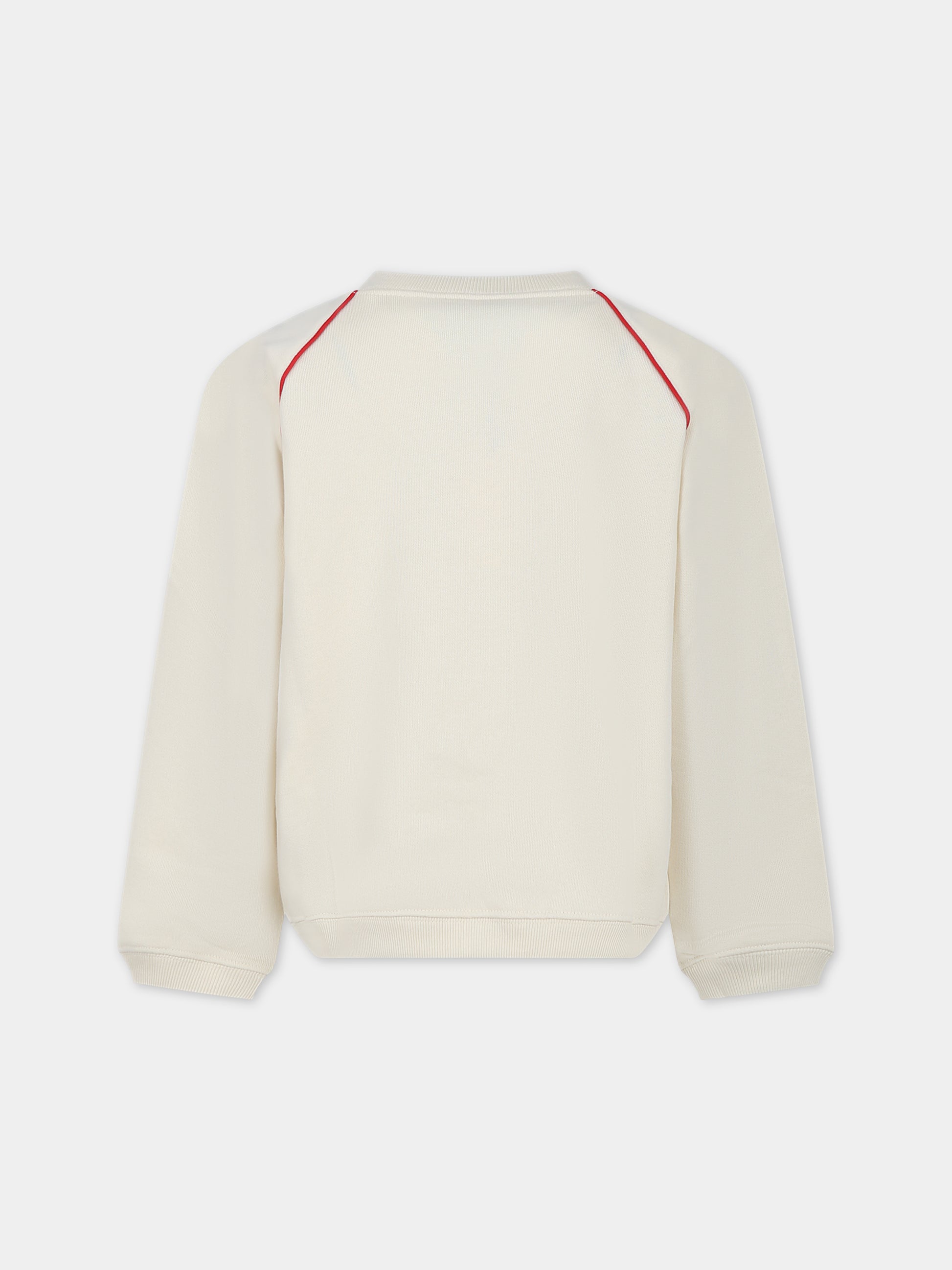 Felpa avorio per bambina con logo,Gucci Kids,718752 XJF9U 9255