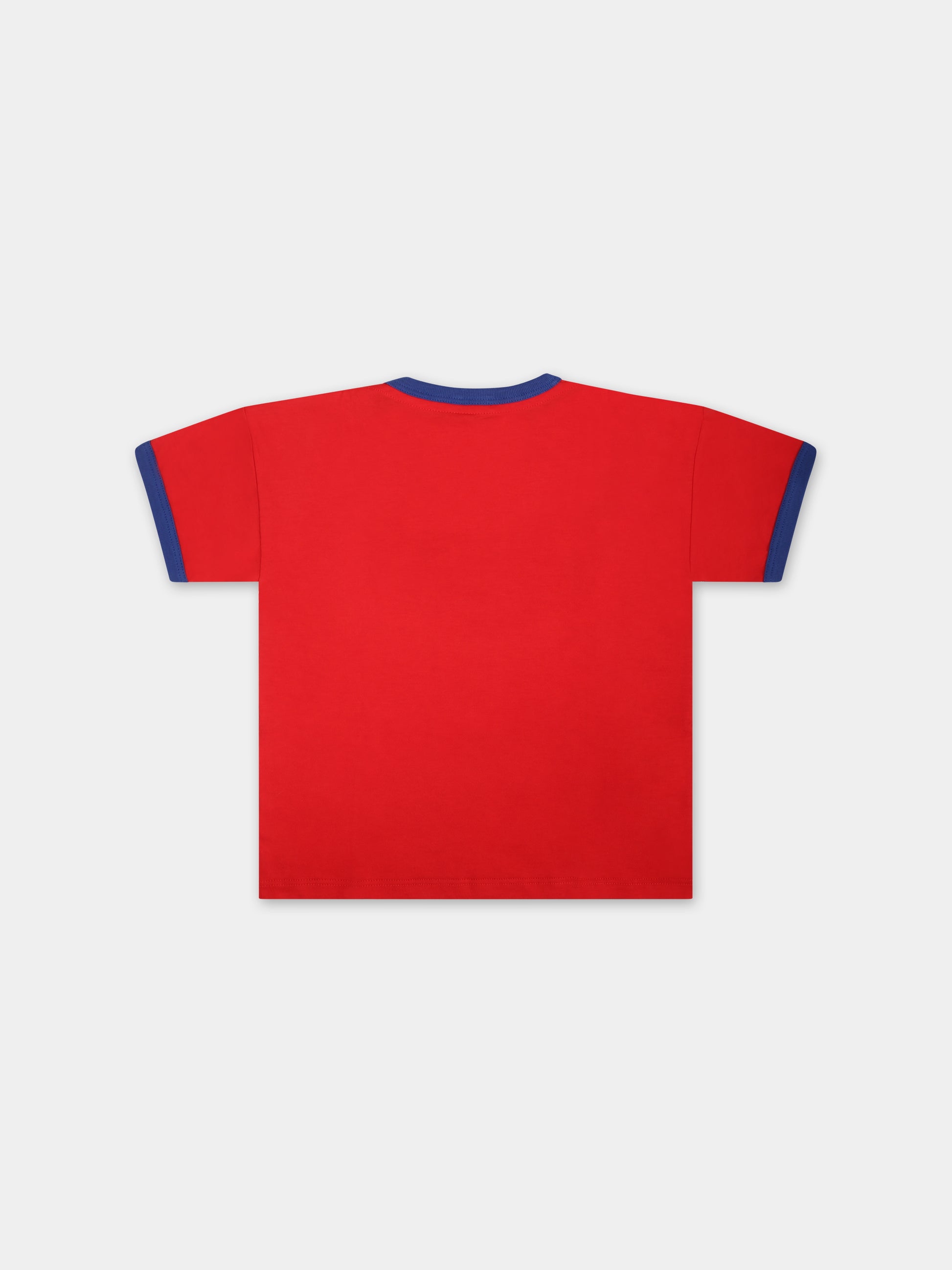 T-shirt rossa per neonato con logo,Gucci Kids,724822 XJF53 6344