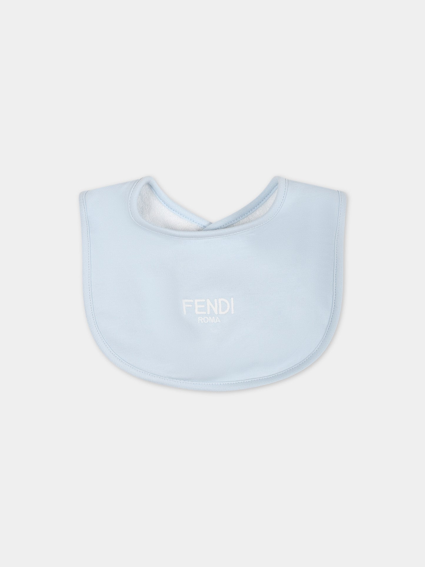 Set celeste per neonato con logo,Fendi Kids,BUK115 AQT8 F19J4