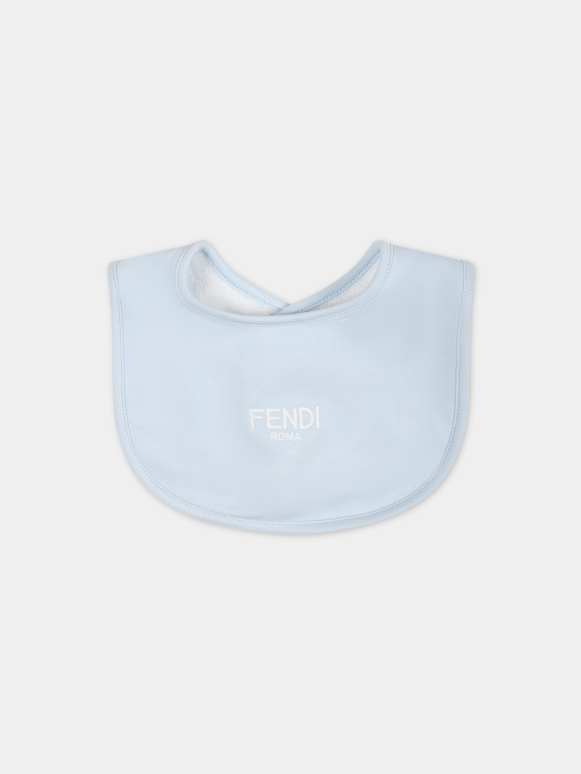 Set celeste per neonato con logo,Fendi Kids,BUK115 AQT8 F19J4