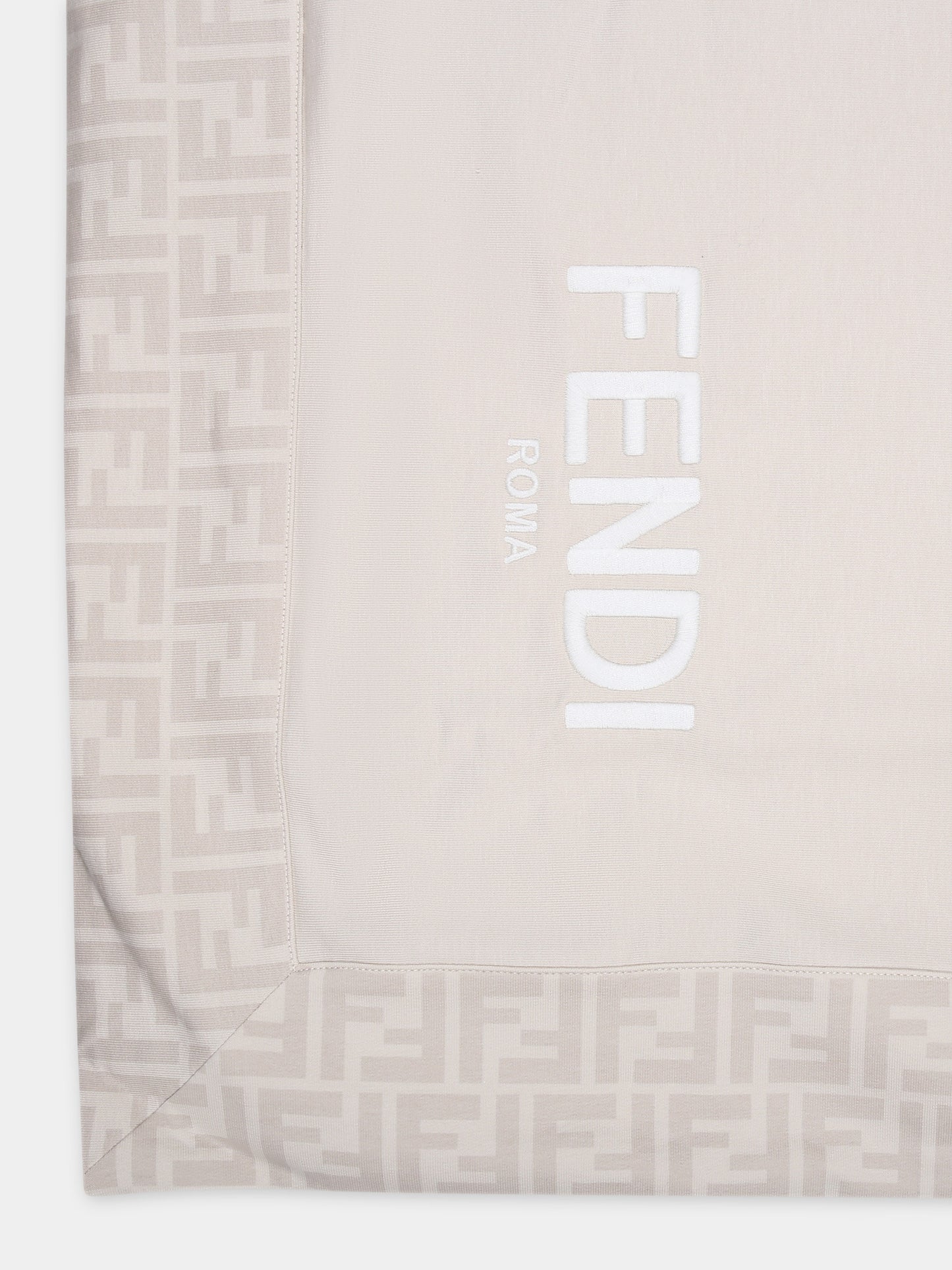 Coperta beige per neonati con logo,Fendi Kids,BUJ267 AQT8 F19J5