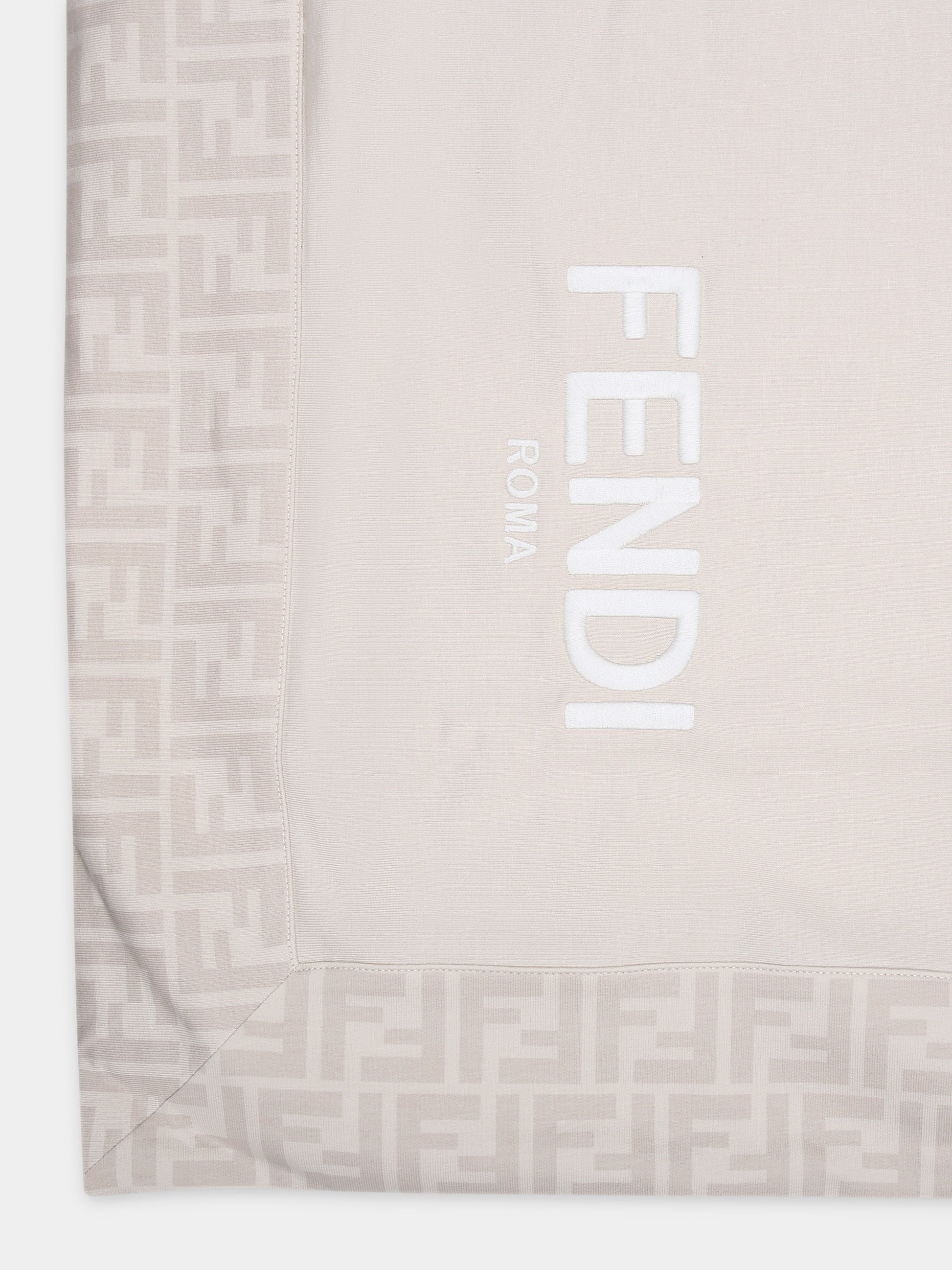 Coperta beige per neonati con logo,Fendi Kids,BUJ267 AQT8 F19J5