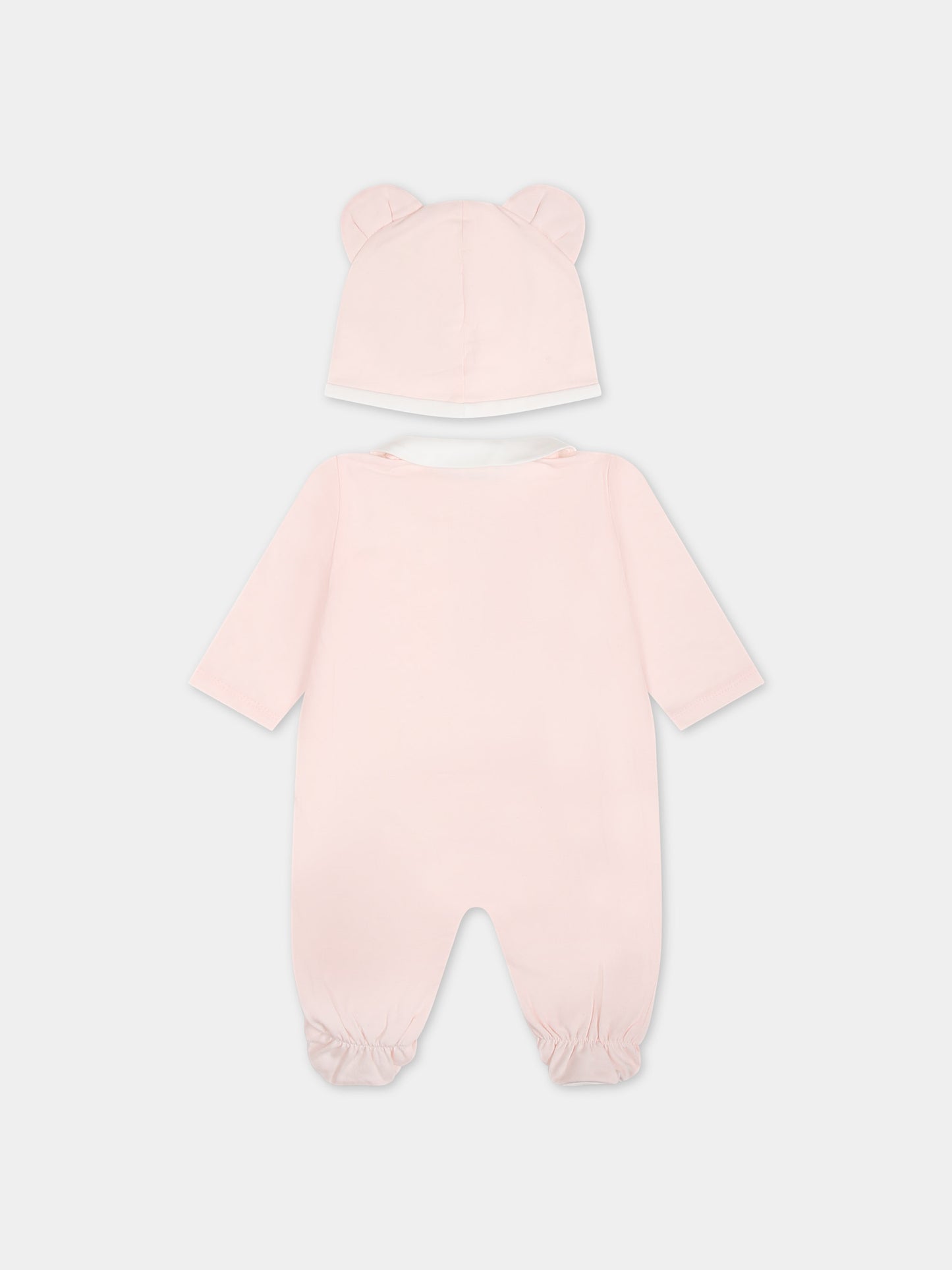 Set rosa per neonata con orsetto Fendi,Fendi Kids,BUK114 ST8 F0C11