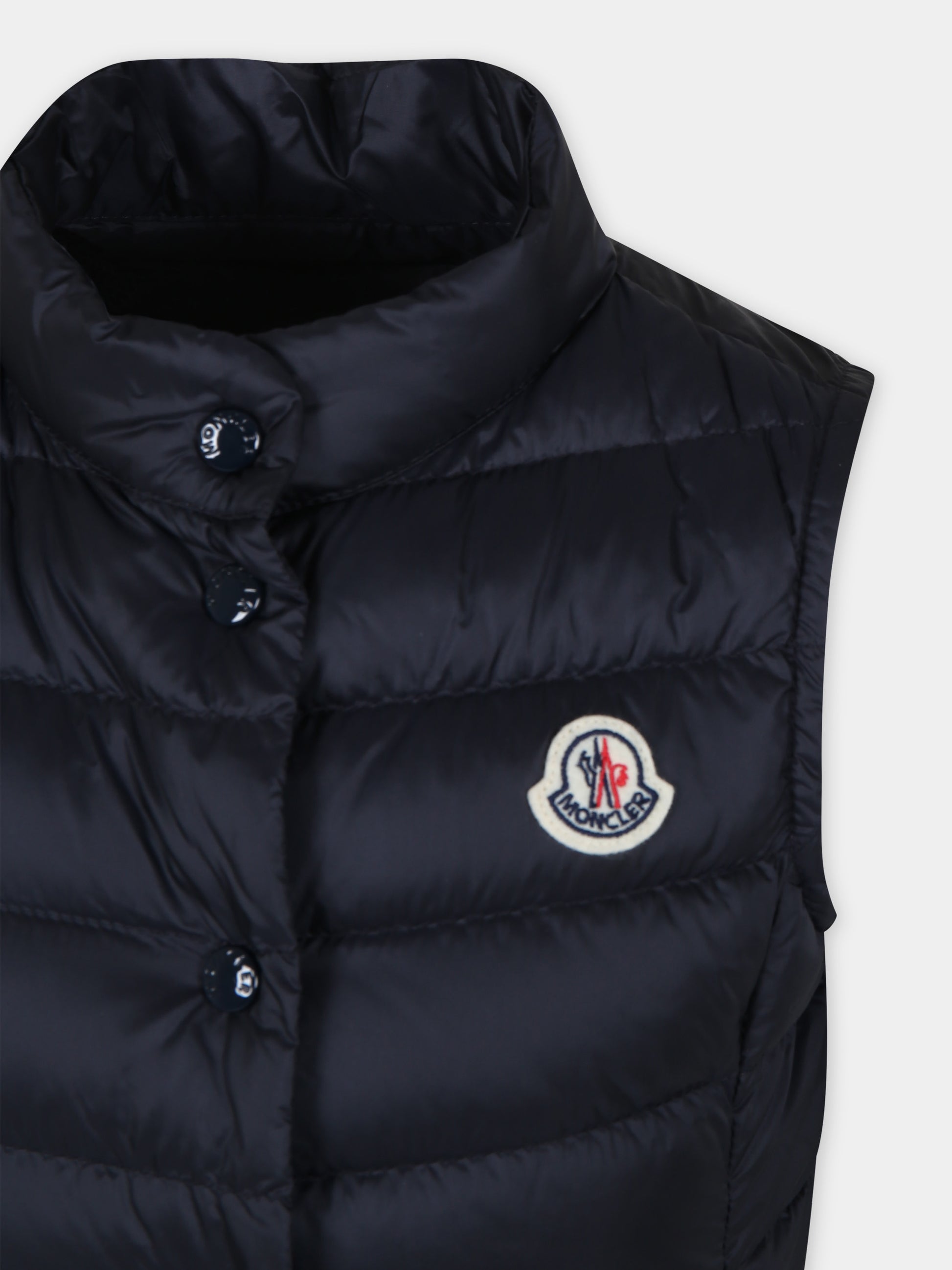 Gilet Liane blu per bambina con logo,Moncler Kids,954 1A00085 595FE 778