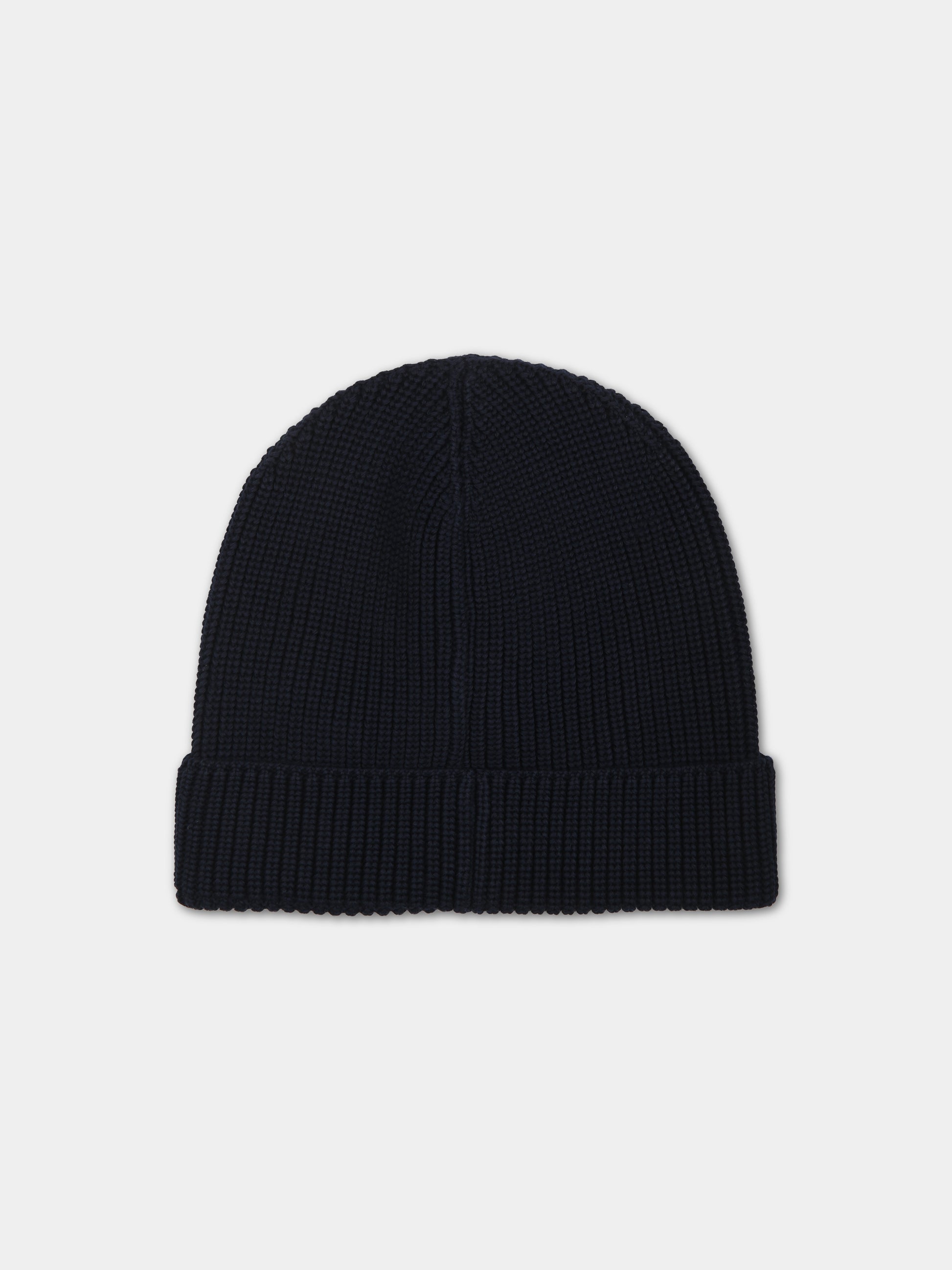 Berretto blu per bambini con logo,Moncler Kids,954 3B00003 M1367 772