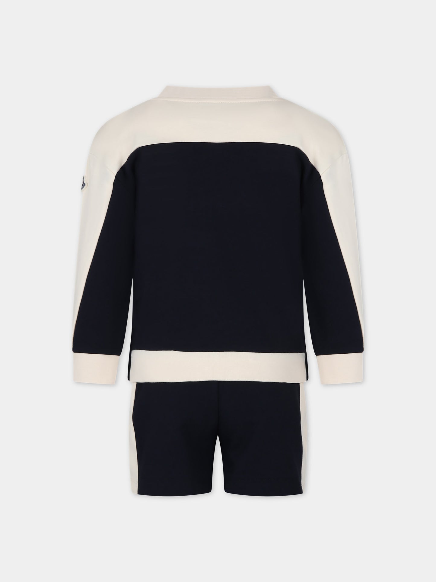 Completo blu per bambina con logo,Moncler Kids,954 8M00008 809AG F70