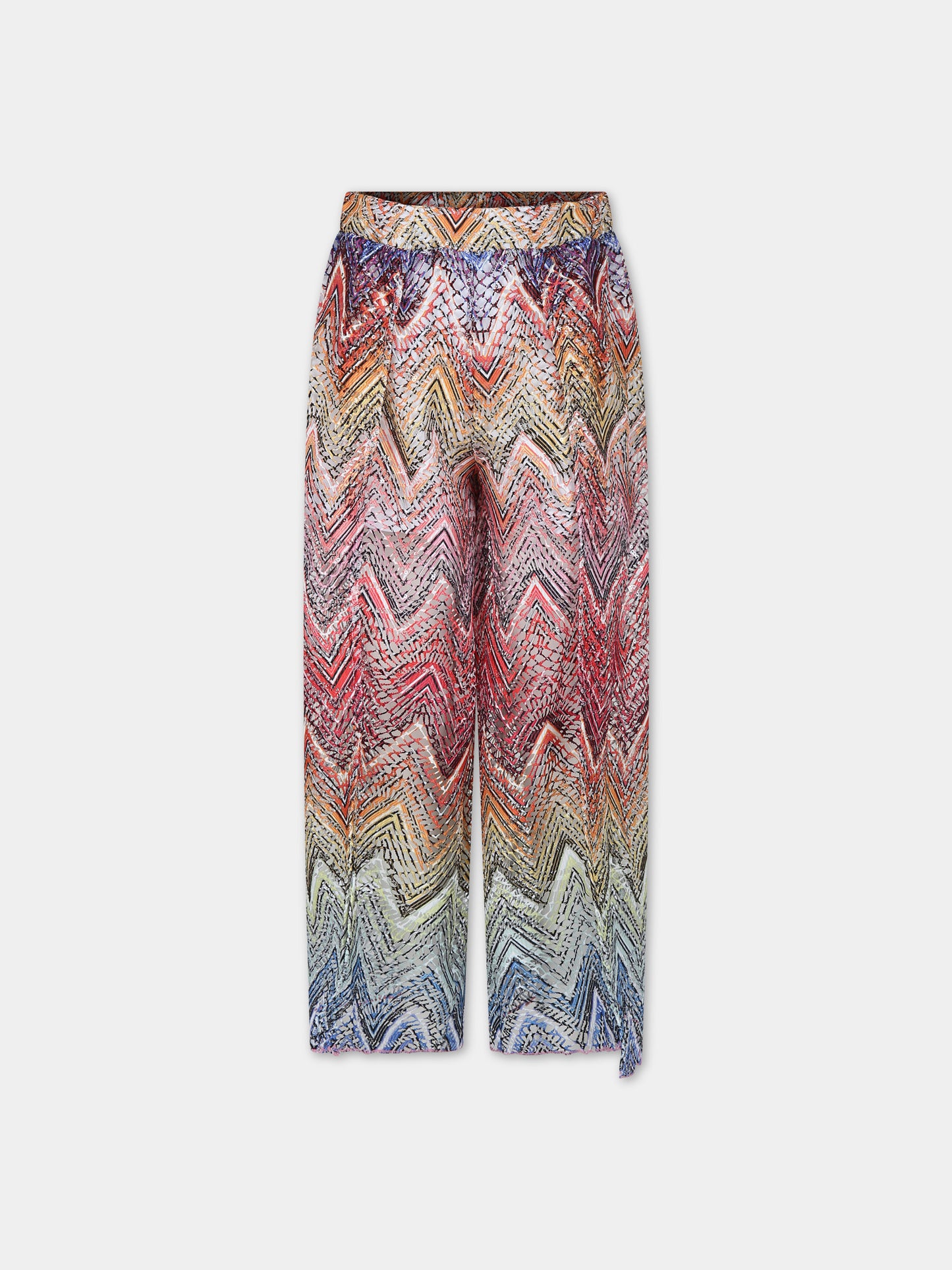 Pantaloni rossi per bambina con paillettes,Missoni,MU6C50 Q0045 999