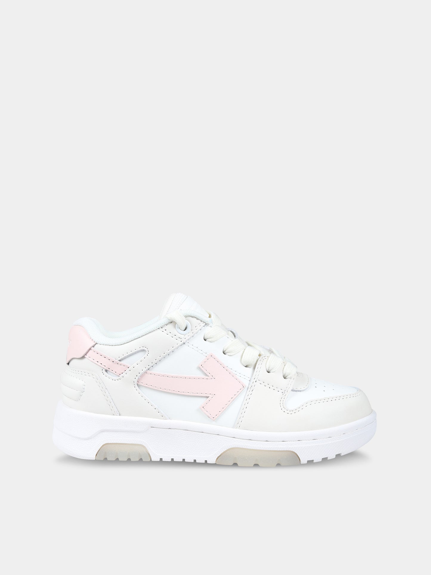 Sneakers bianche per bambina con iconiche frecce,Off White,OGIA007S24LEA0020330