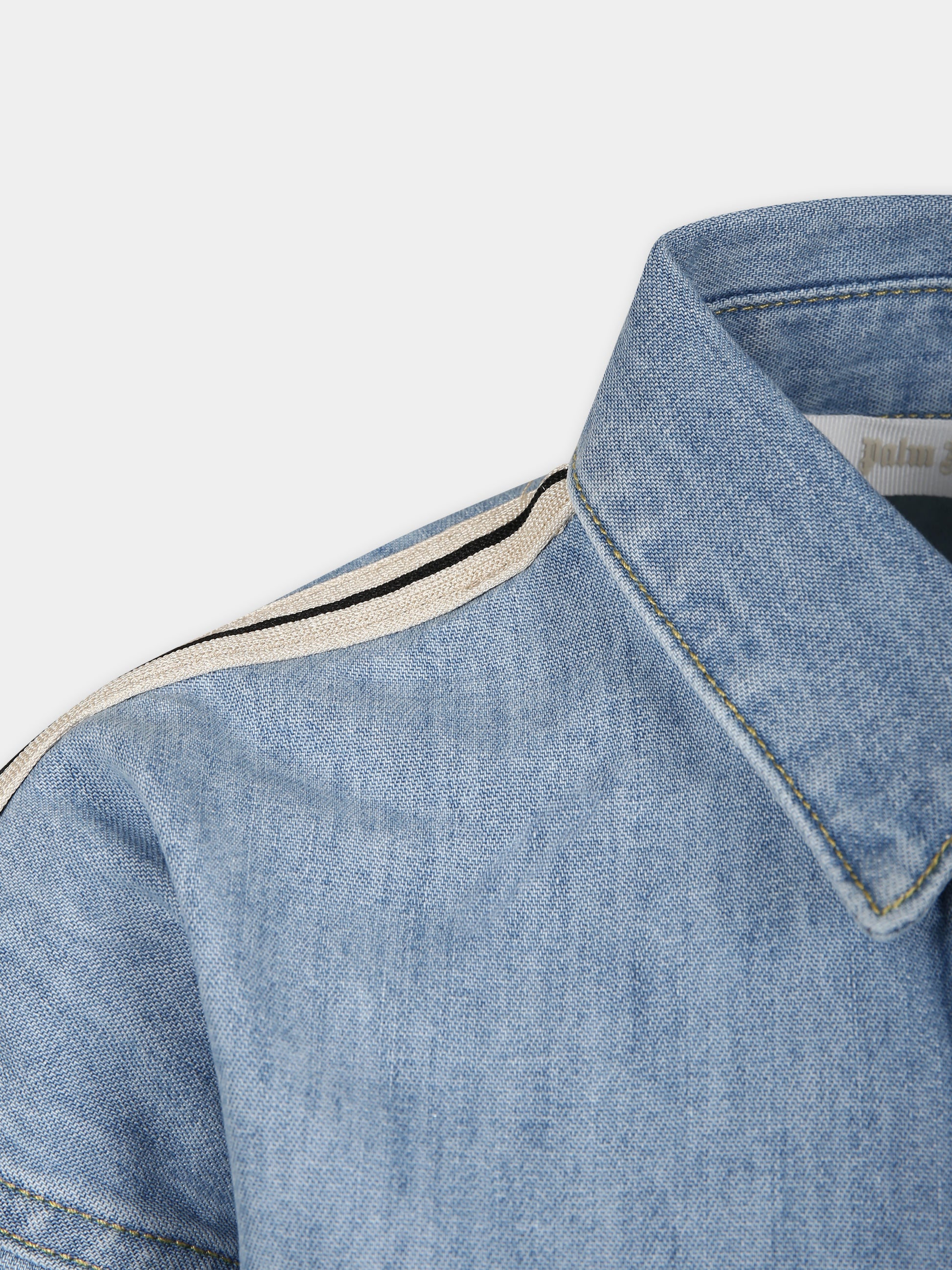 Camicia denim per bambino,Palm Angels,PBYD004S24DEN0014545