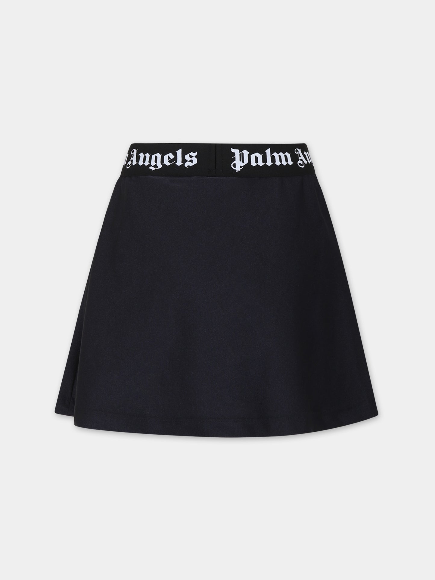 Gonna nera per bambina con logo,Palm Angels,PGVS001C99JER0011010