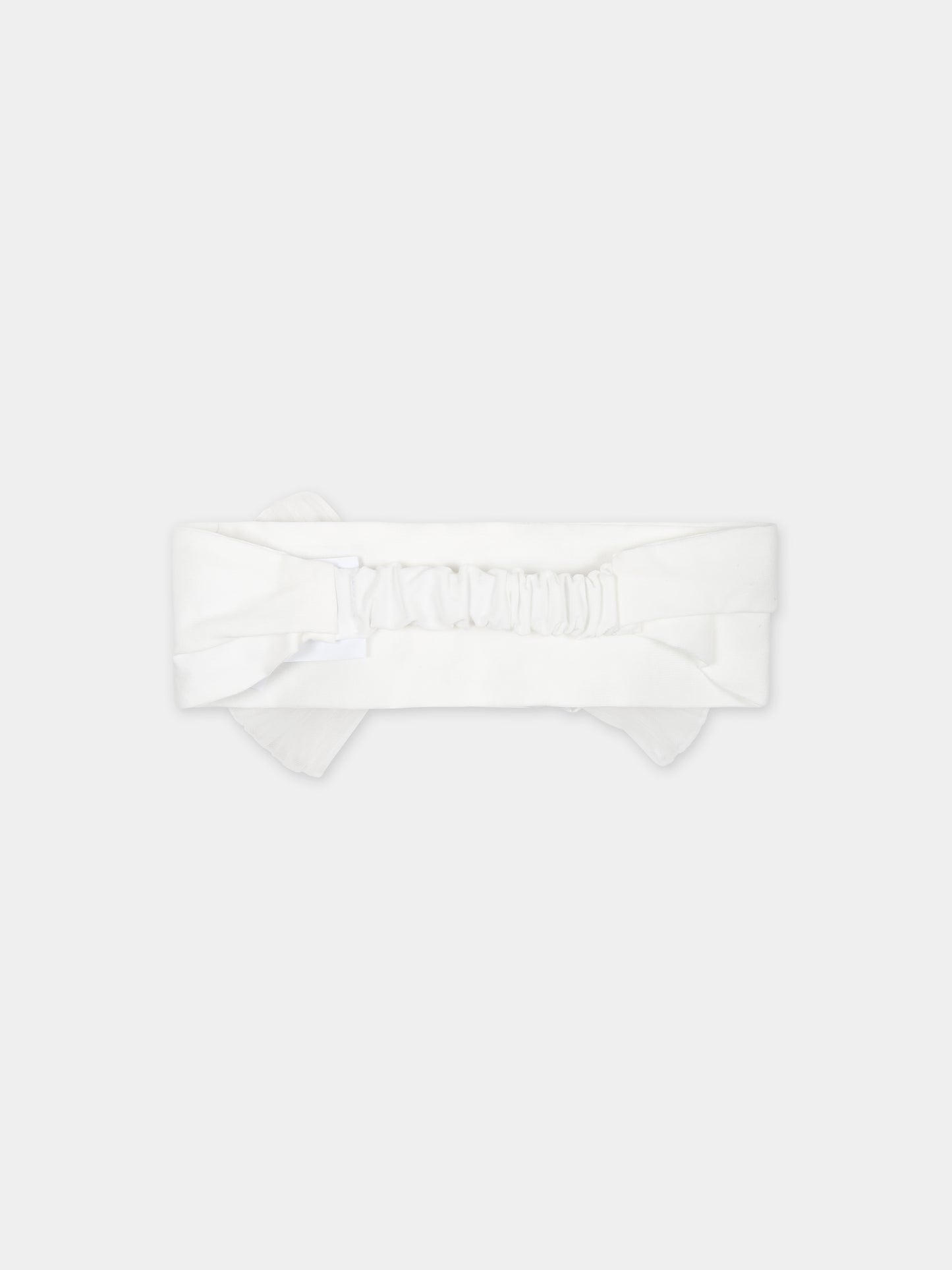 Fascia bianca per neonata con rose,Monnalisa,73C003 3201 0001