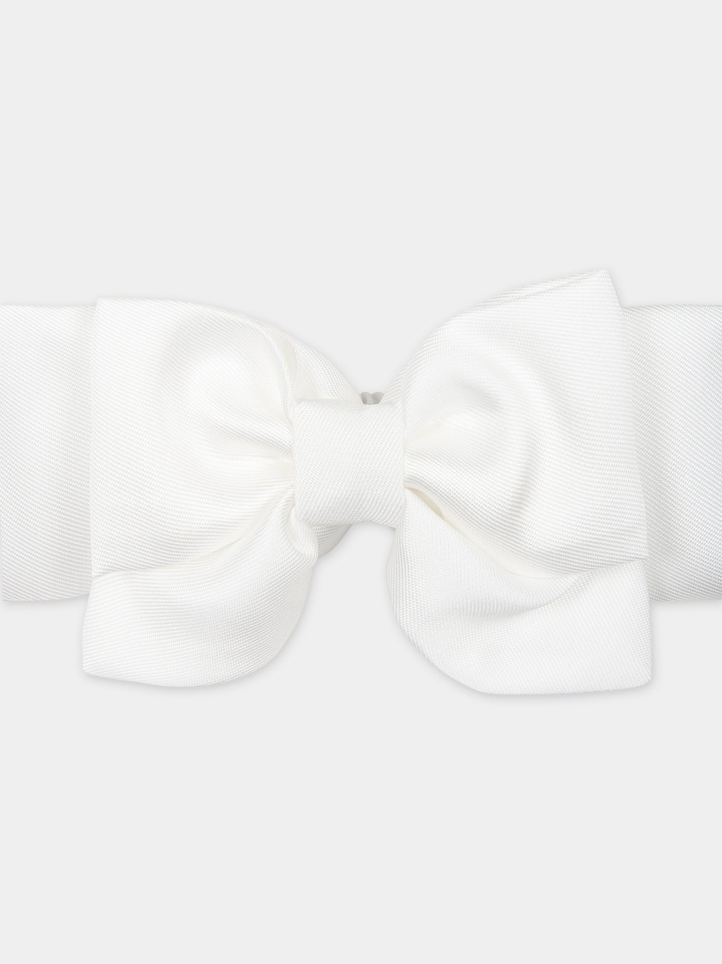 Fascia bianca per neonata con fiocco,Monnalisa,73C004 3302 0001