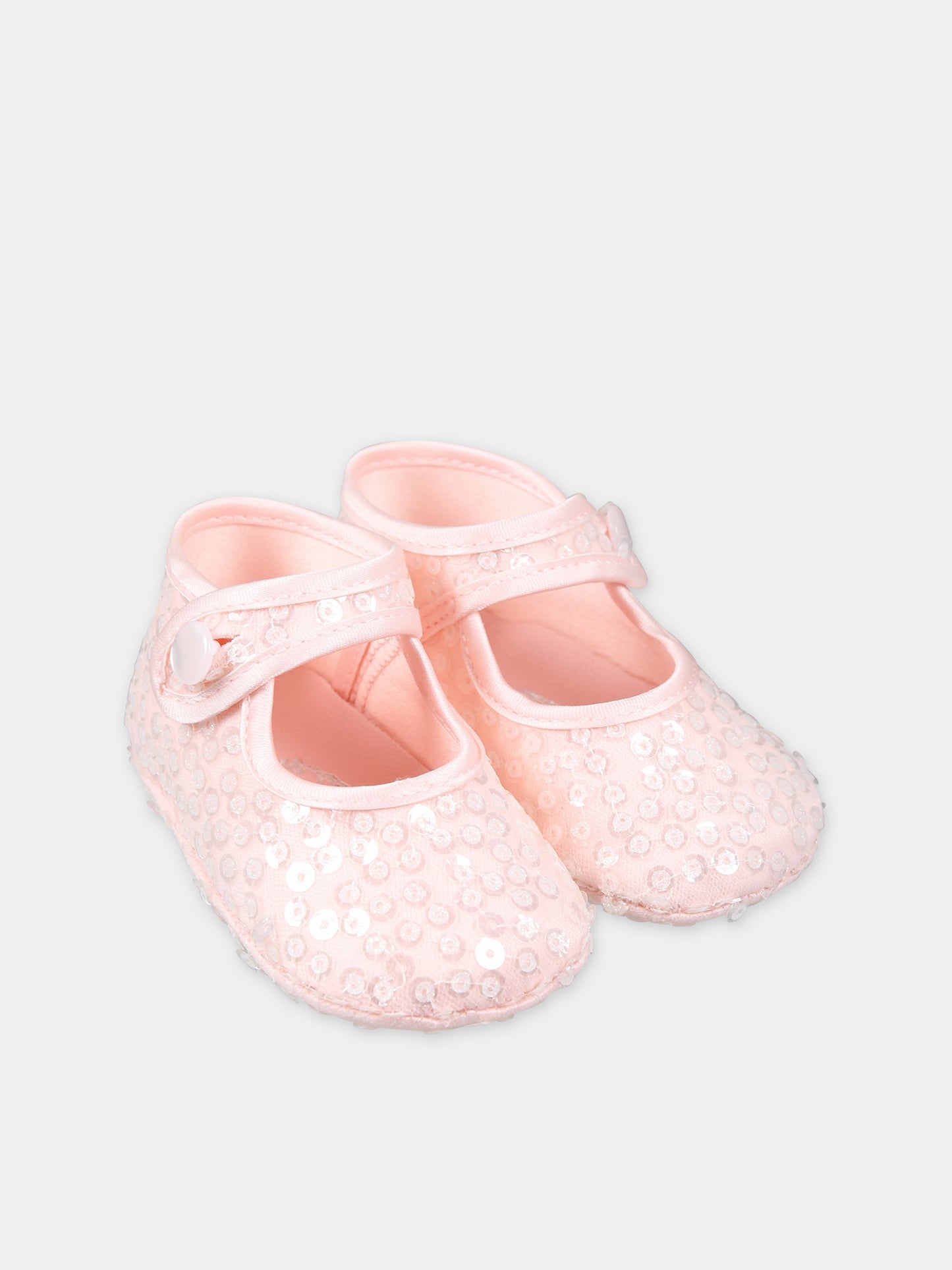 Ballerine rosa per neonata con paiettes,Monnalisa,73C002 3901 0092