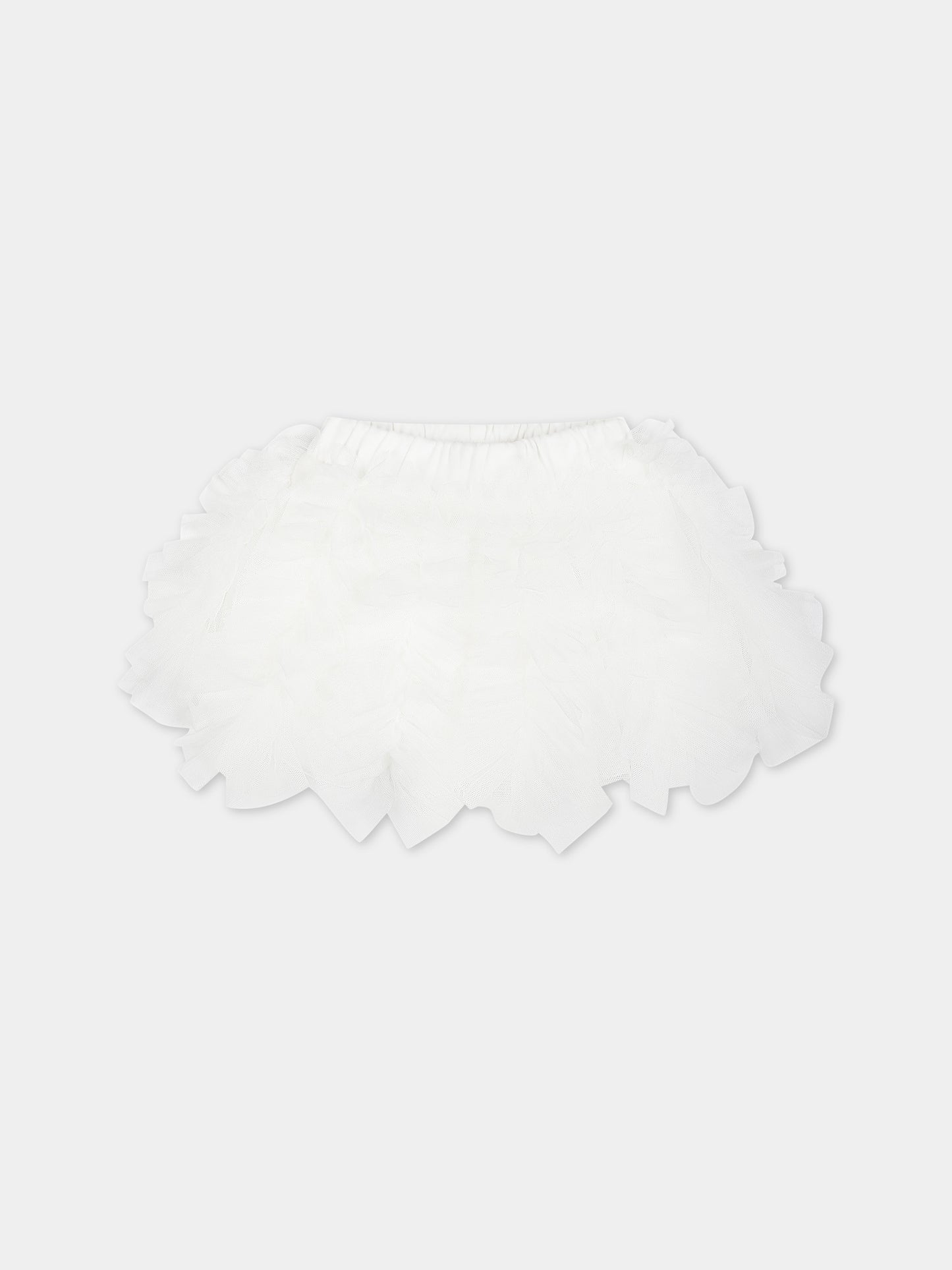 Completo bianco per neonata con logo,Monnalisa,35C505 3000 0001