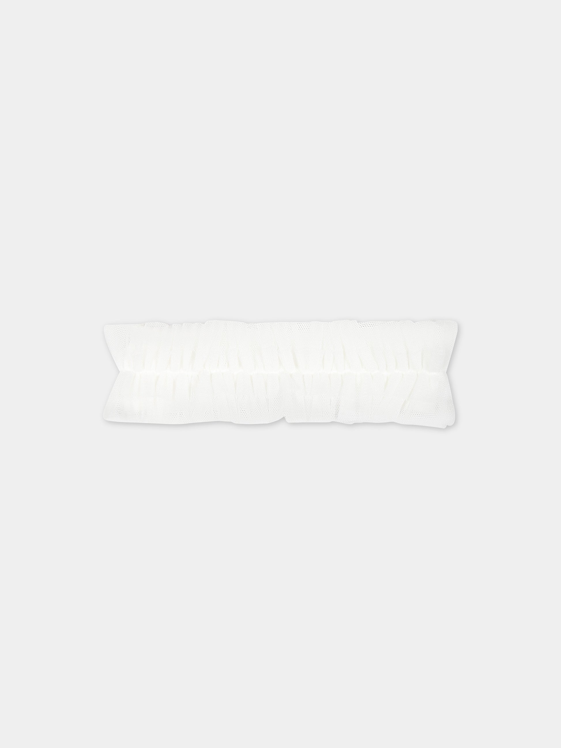 Completo bianco per neonata con logo,Monnalisa,35C505 3000 0001