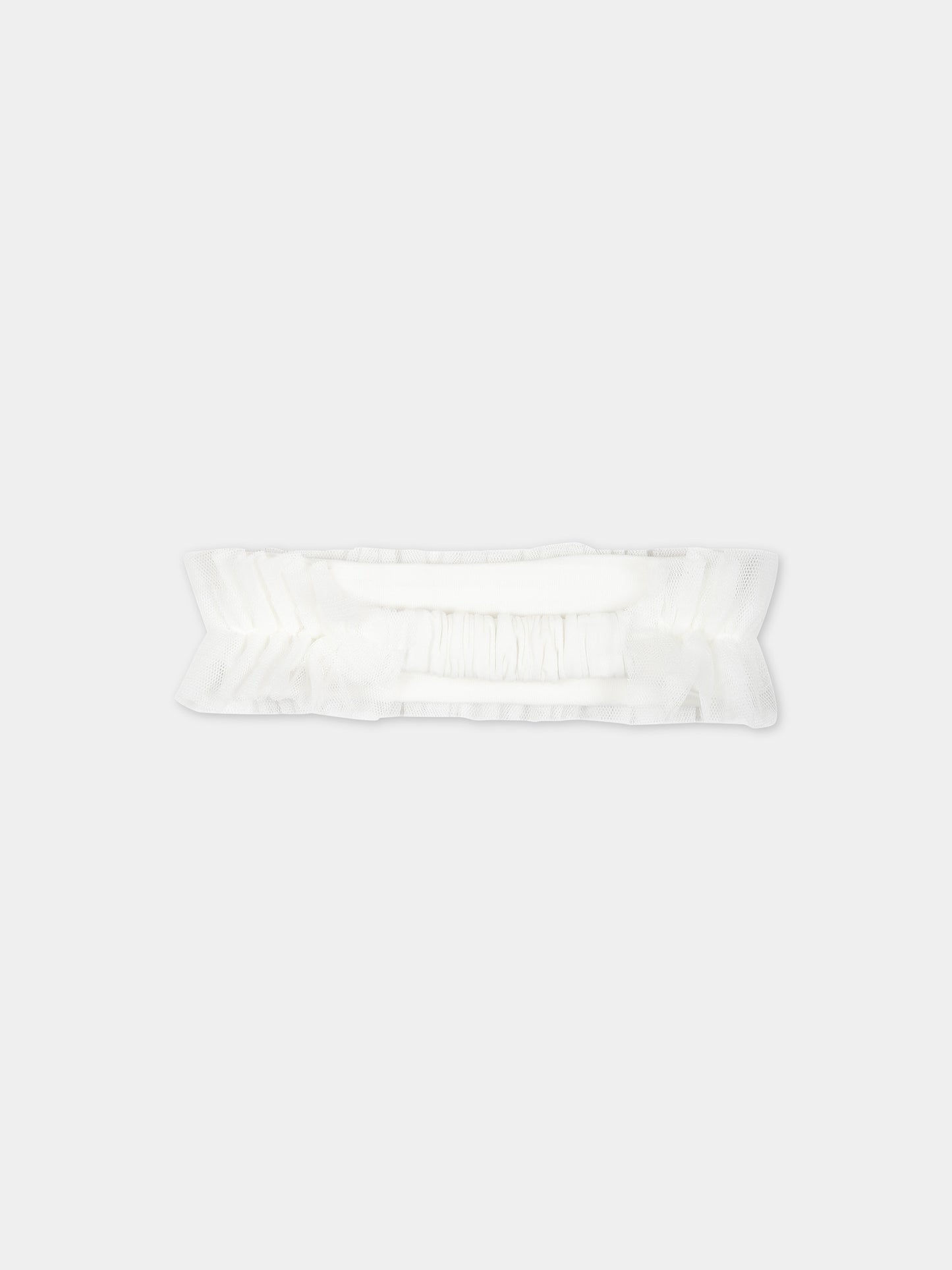Completo bianco per neonata con logo,Monnalisa,35C505 3000 0001