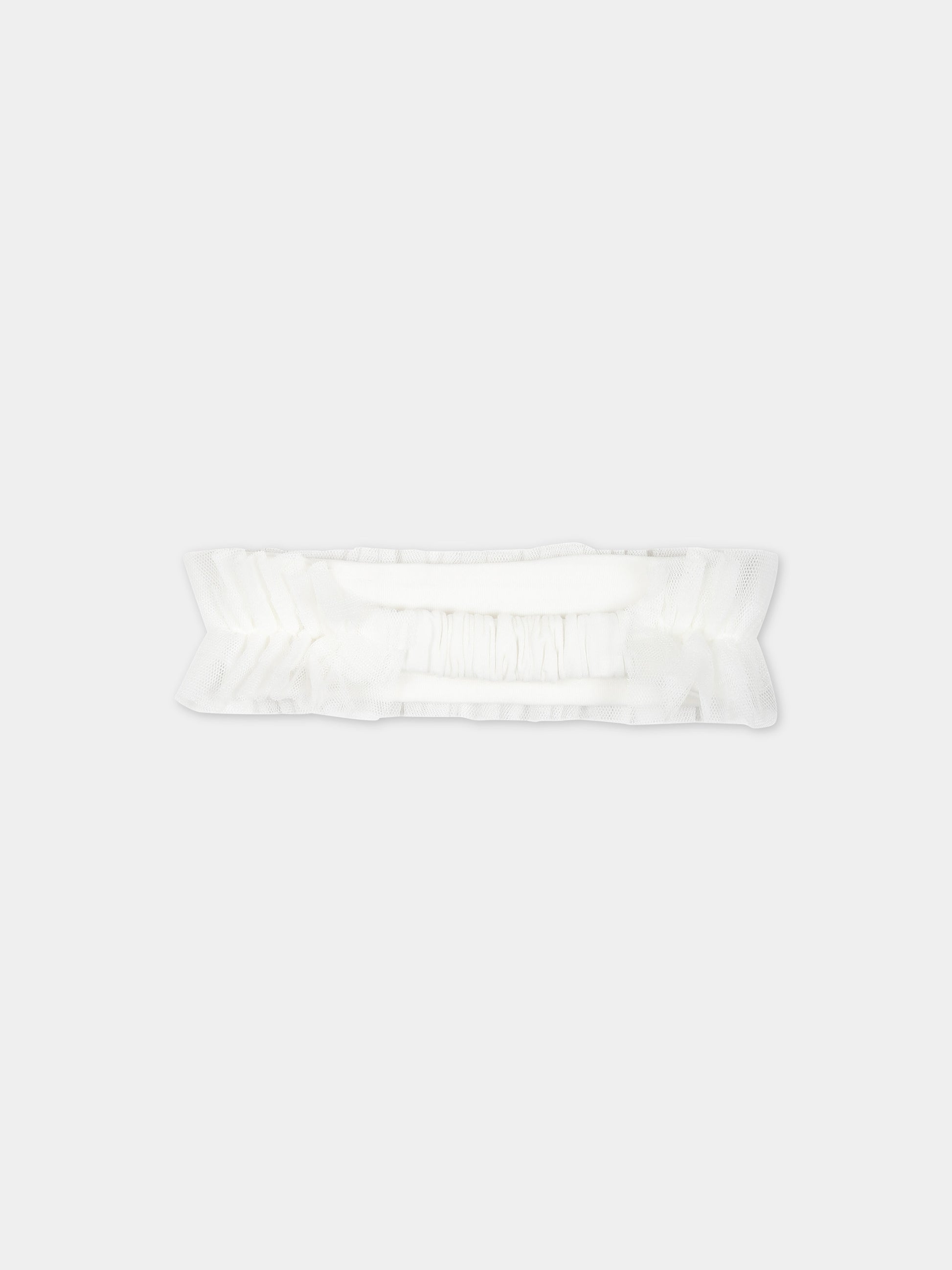 Completo bianco per neonata con logo,Monnalisa,35C505 3000 0001