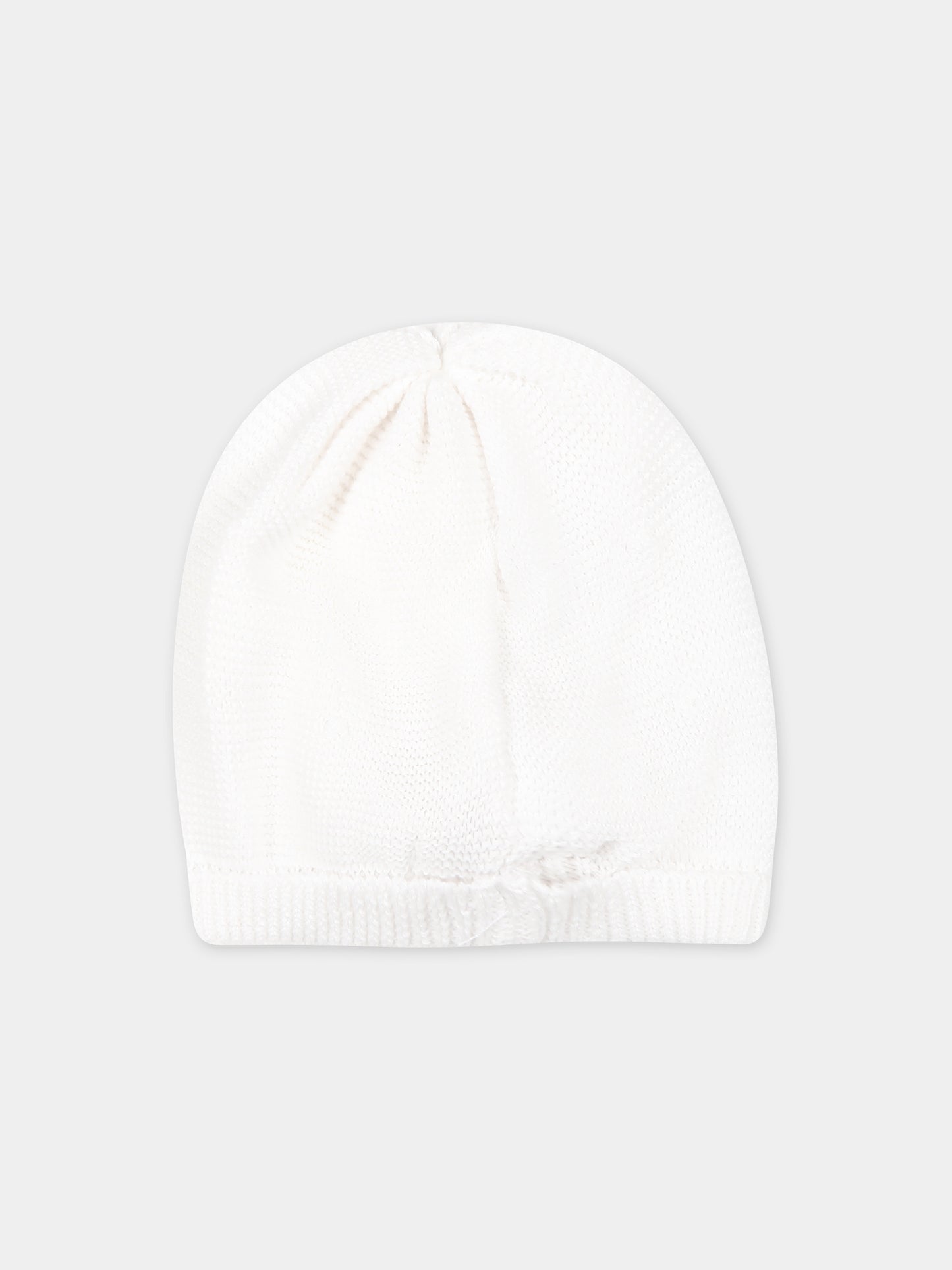 Cappello bianco per neonata con logo,Monnalisa,35C005 3062 0001