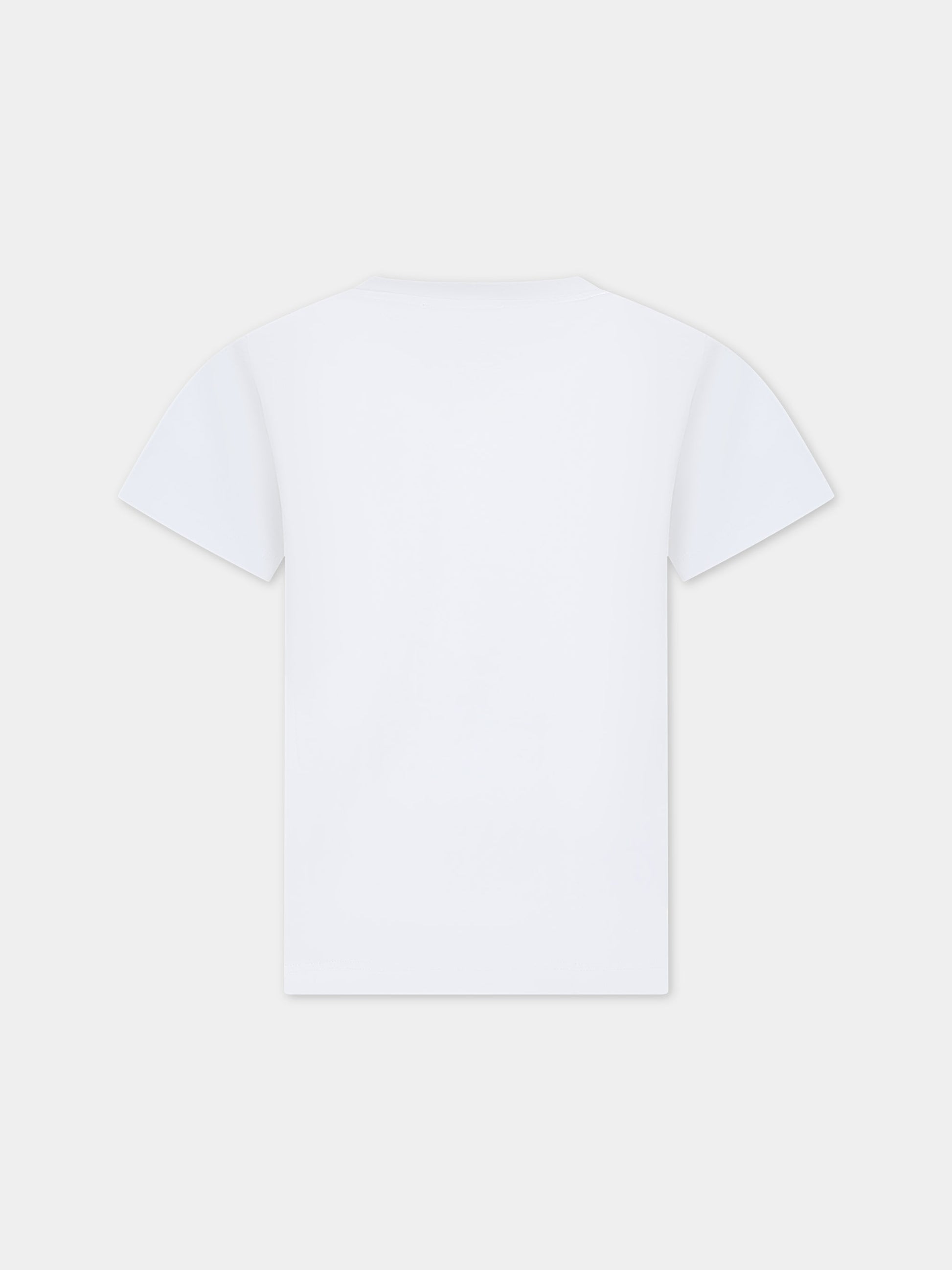 T-shirt bianca per bambini con logo,Balmain Kids,BU8P01 Z1751 100NE