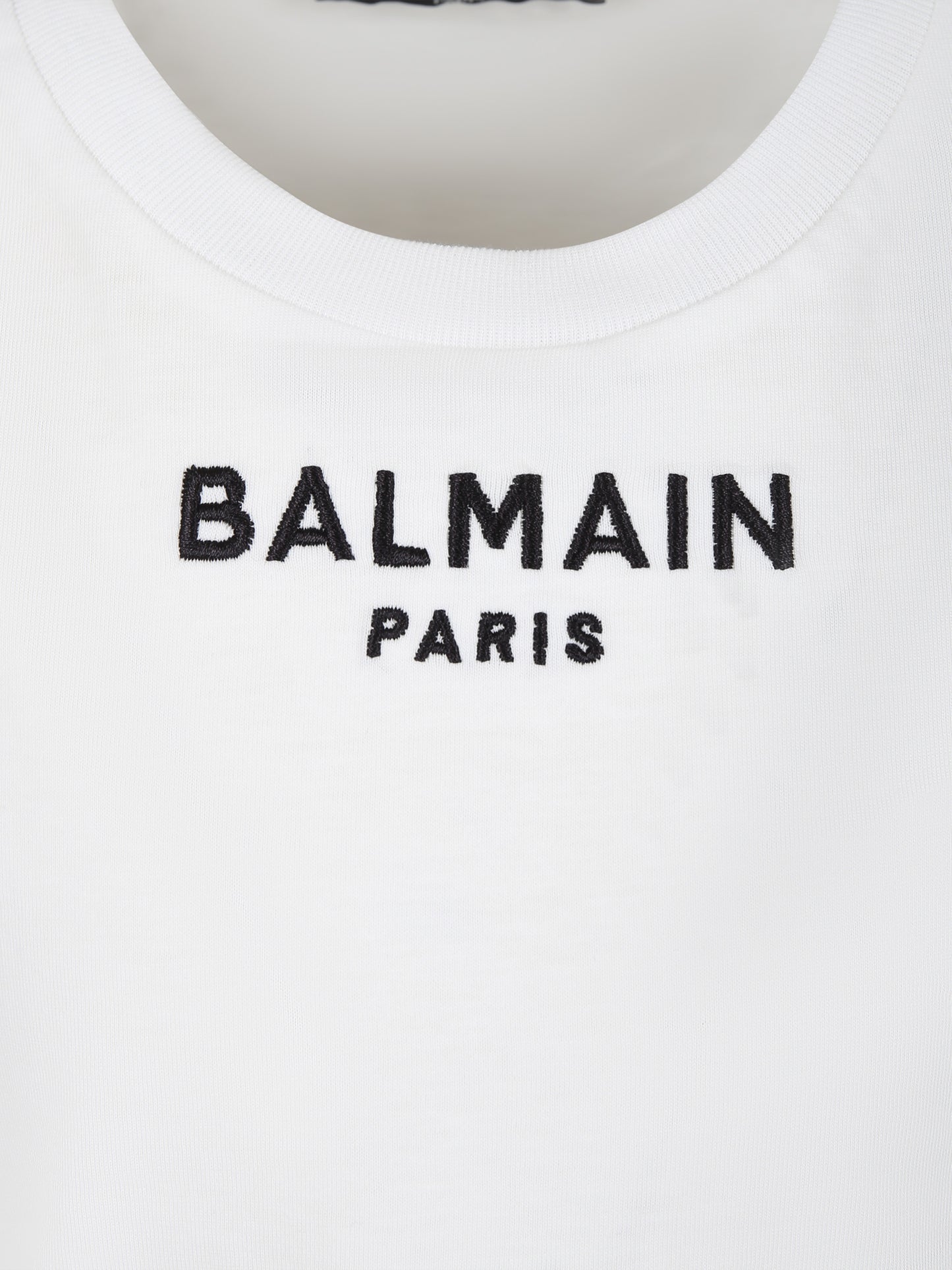 T-shirt bianca per bambina con logo,Balmain Kids,BU8A21 Z1751 100