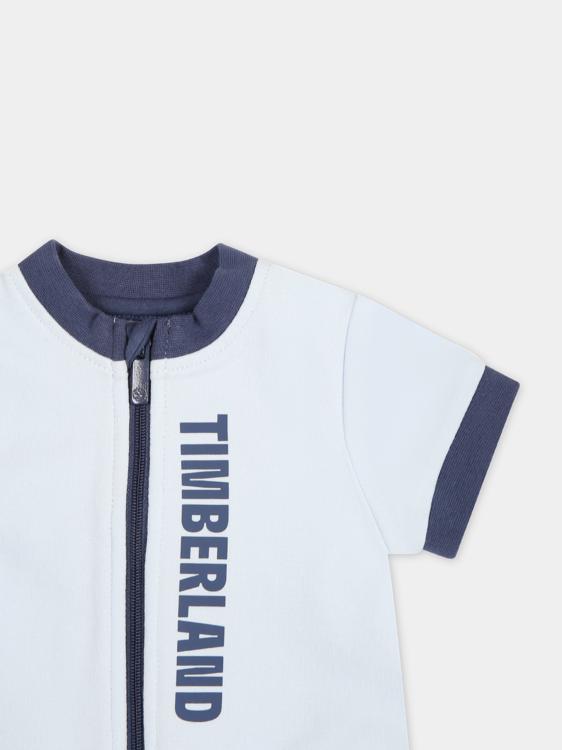 Pagliaccetto celeste per neonato con logo,Timberland,T60186 77X