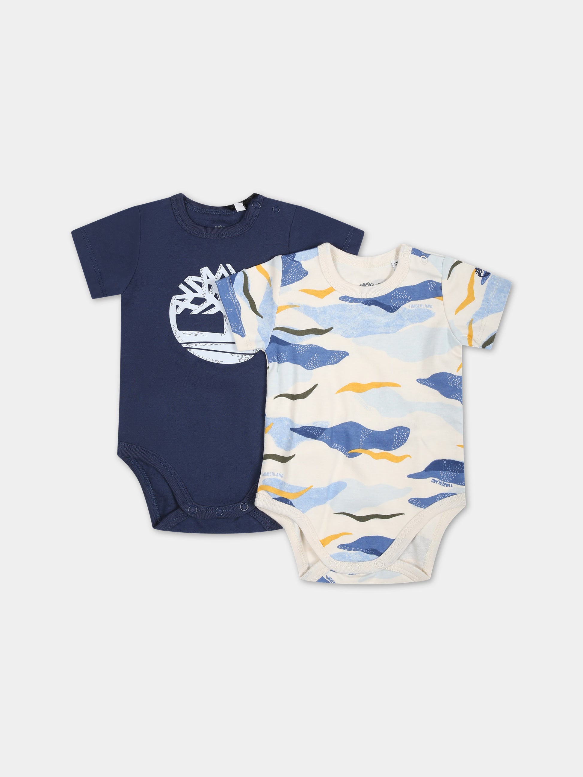 Set body blu per neonato con logo,Timberland,T60189 V41