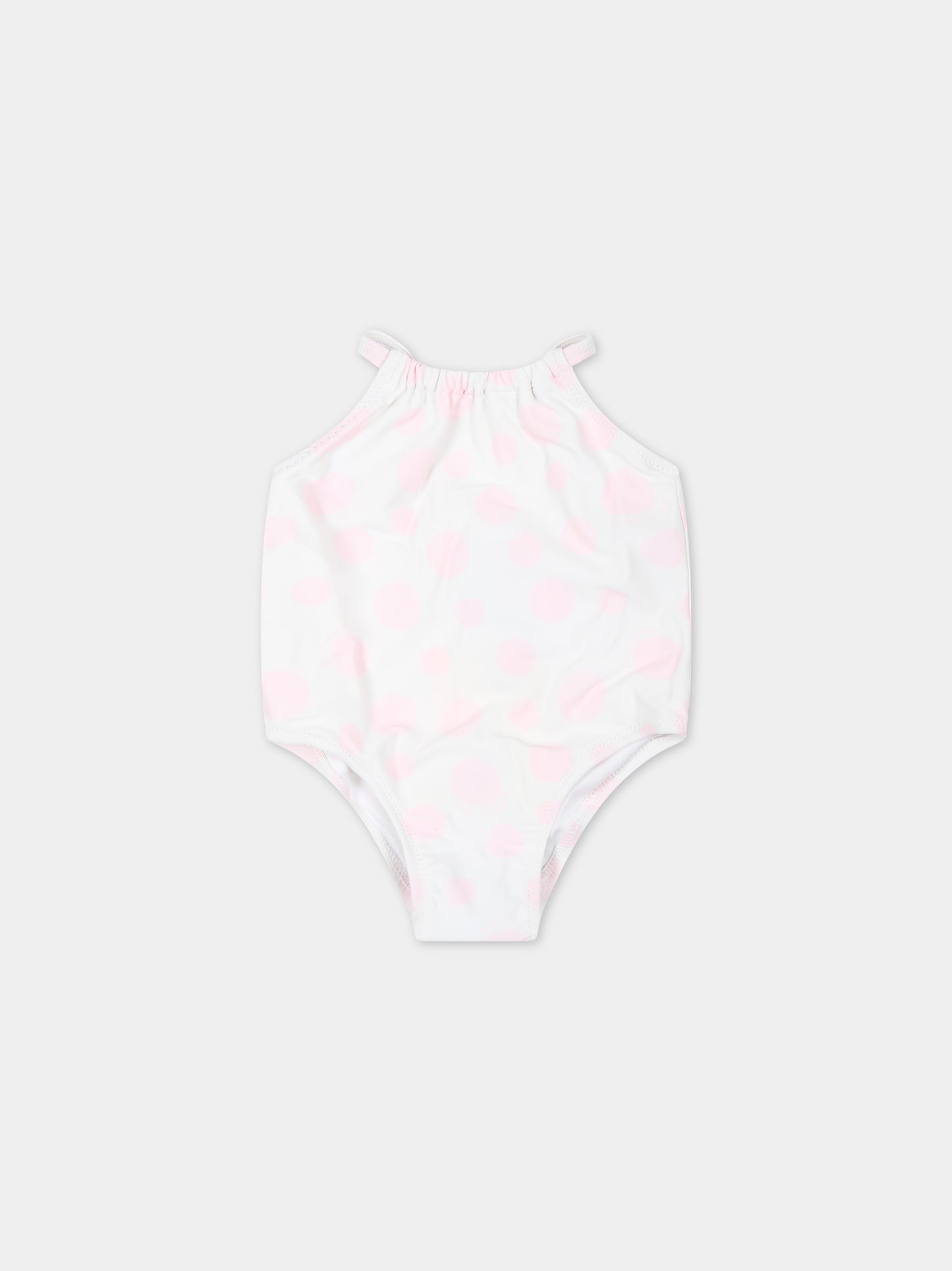 Costume intero bianco per neonata a pois,Little Marc Jacobs,W60155 126