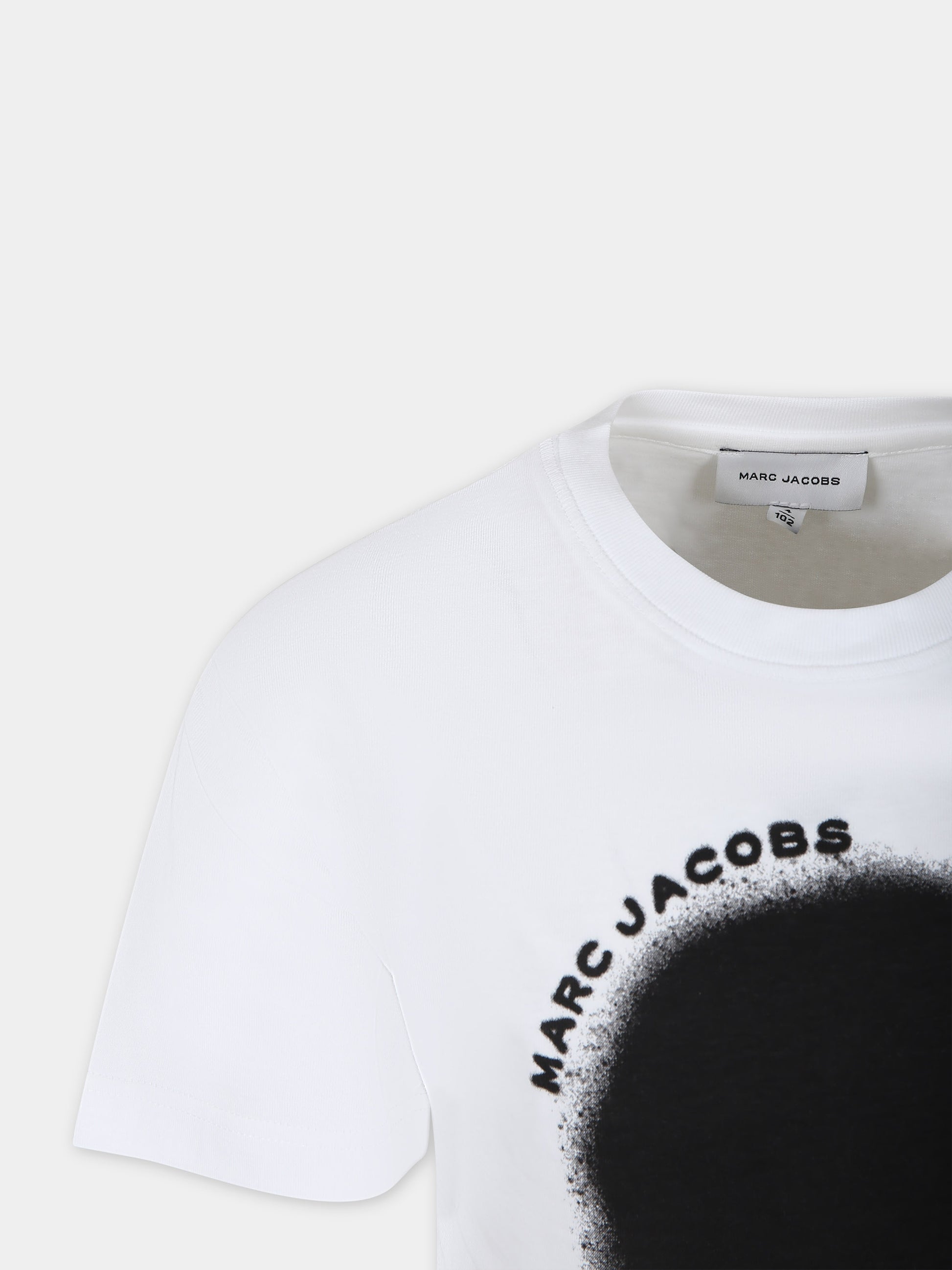 T-shirt bianca per bambini con logo,Little Marc Jacobs,W60220 N50