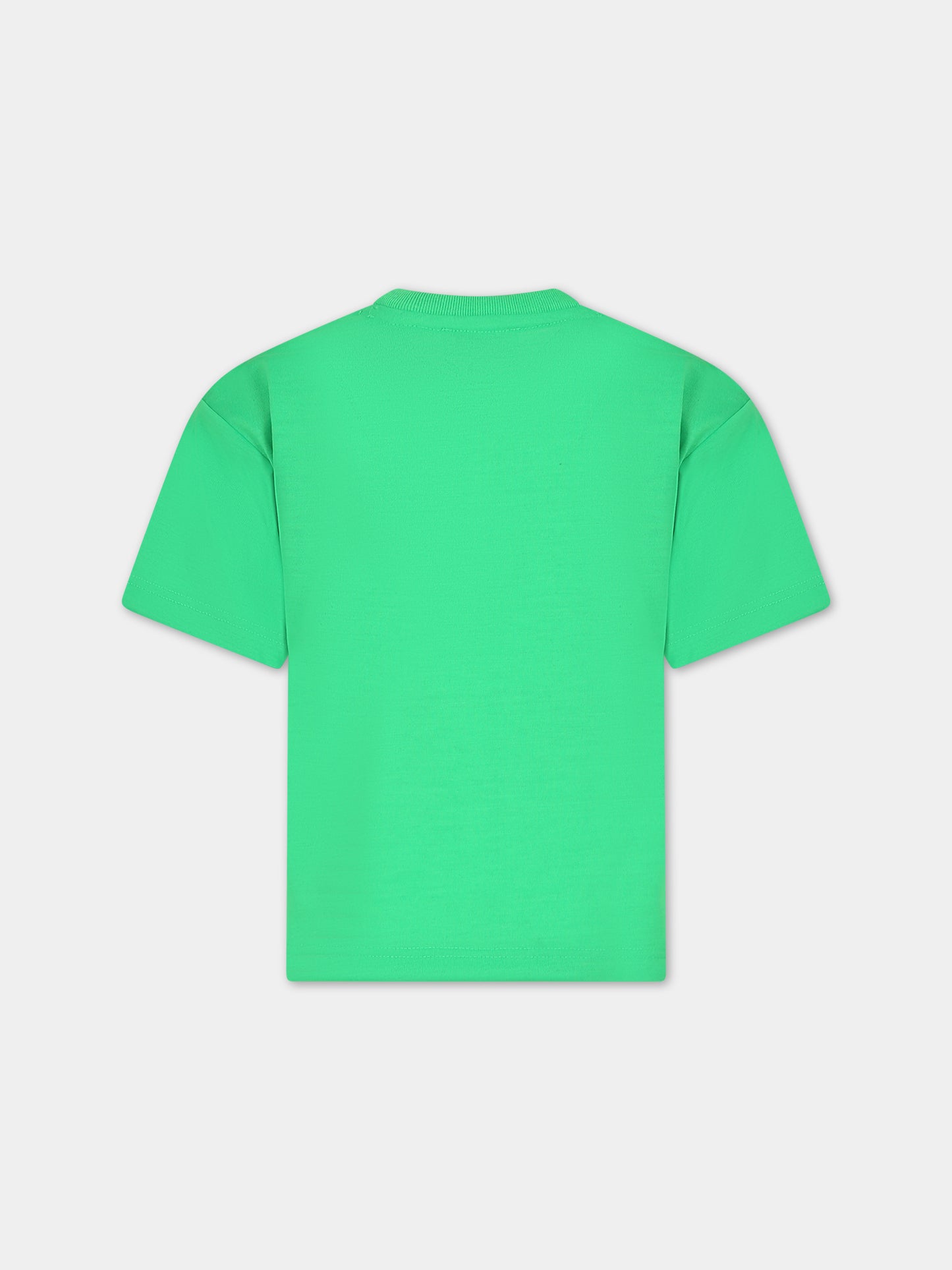 T-shirt verde per bambini con logo,Little Marc Jacobs,W60038 68G