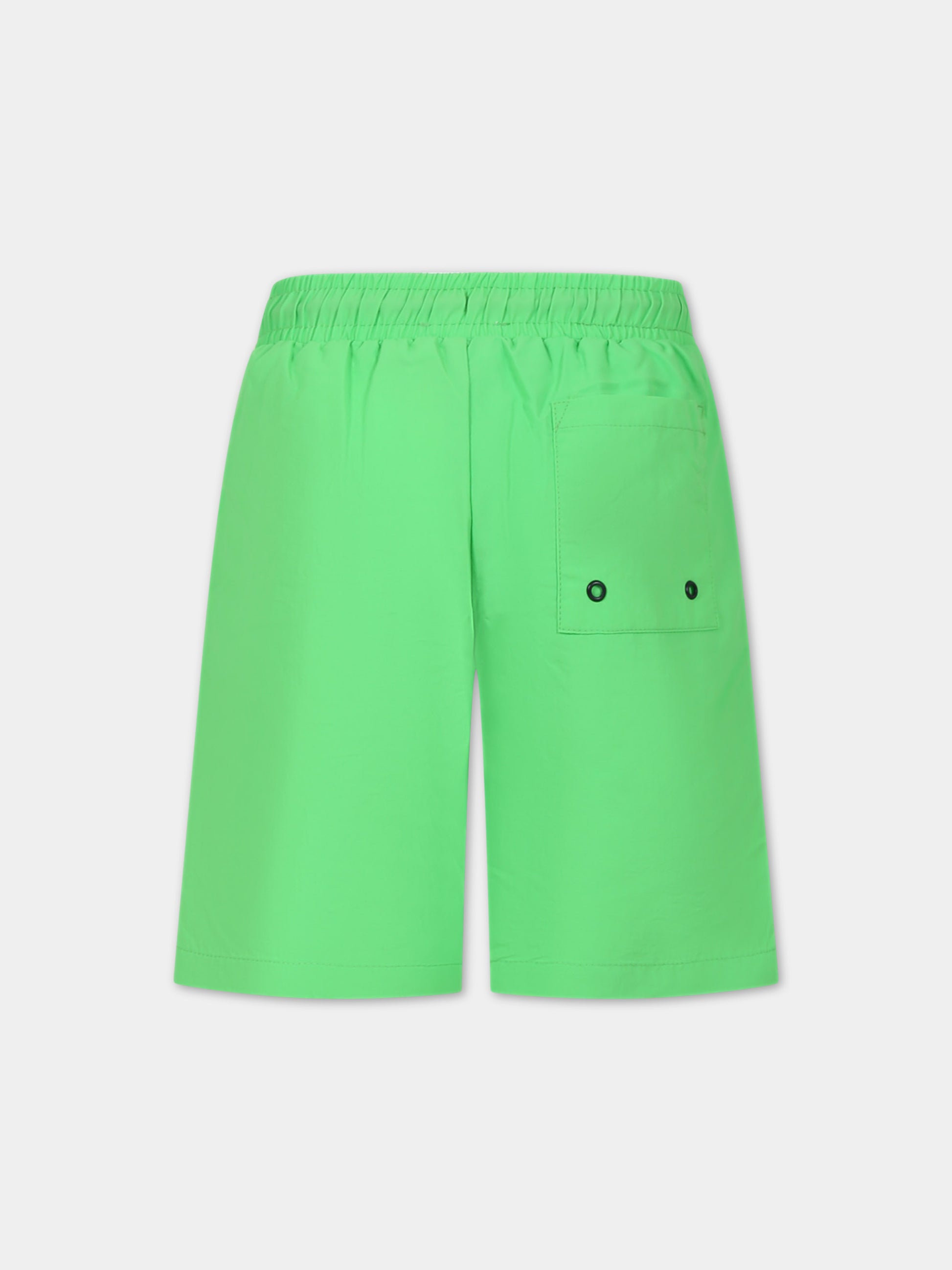 Boxer verde per bambino con logo,Little Marc Jacobs,W60208 68G