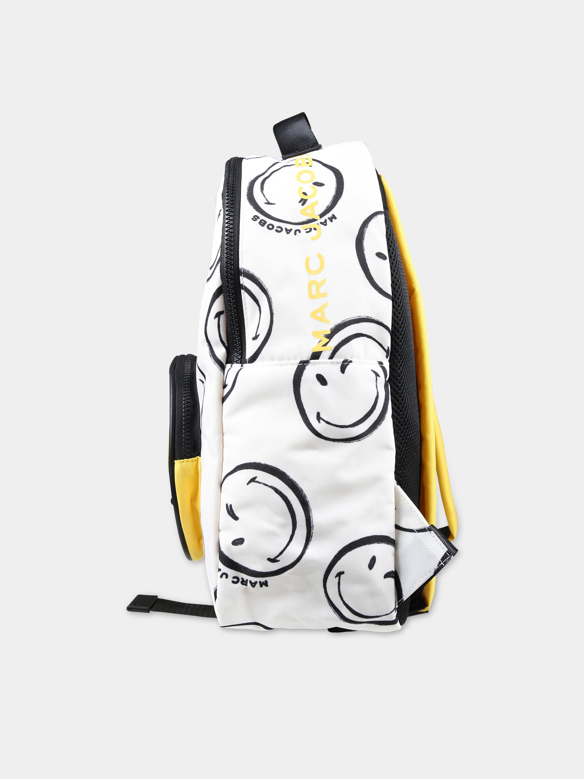 Zaino avorio per bambini con smile giallo,Little Marc Jacobs,W60067 126