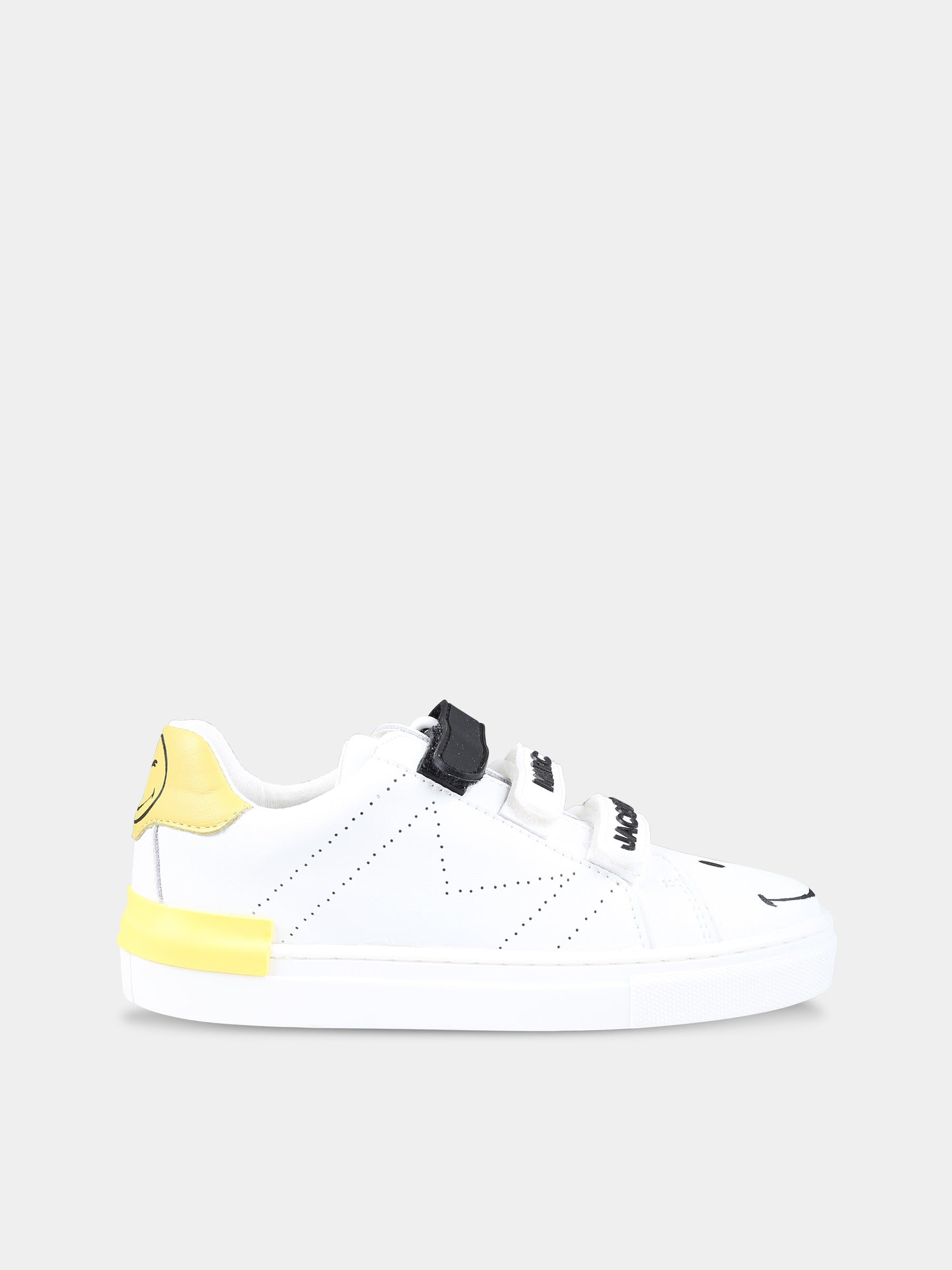 Sneakers basse bianche per bambini con smile,Little Marc Jacobs,W60055 10P