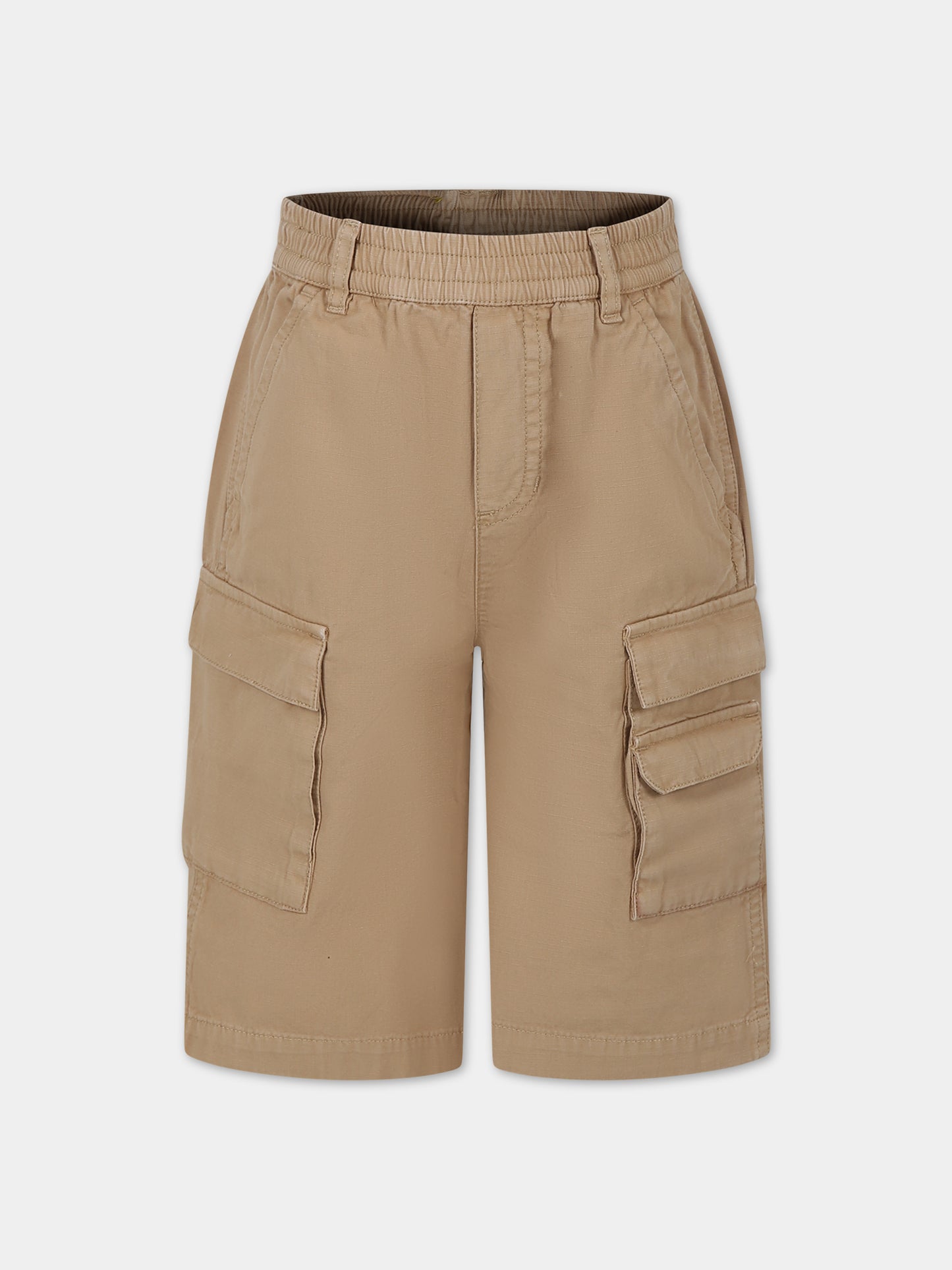 Shorts cargo beige per bambino con logo,Little Marc Jacobs,W60164 291