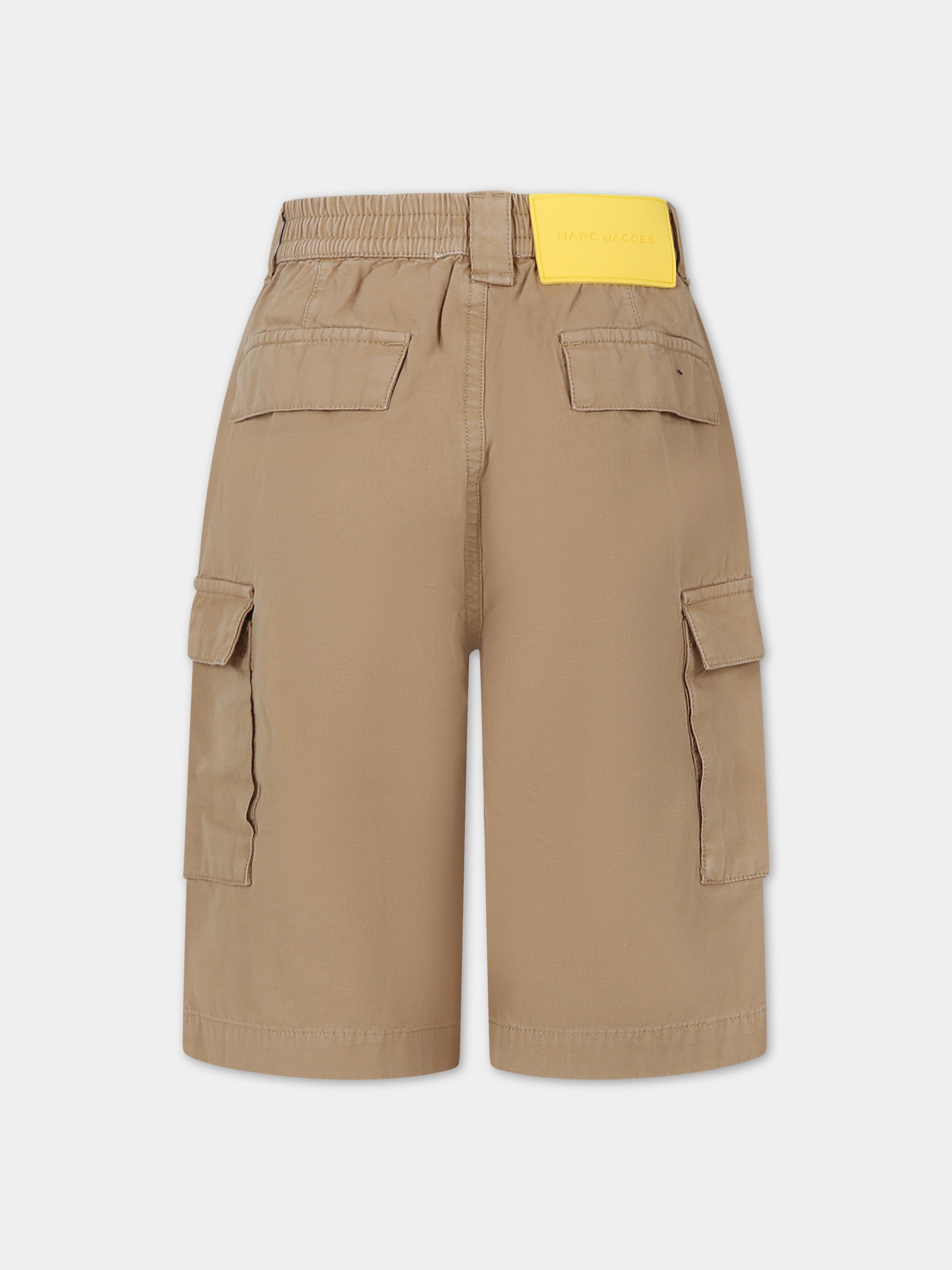 Shorts cargo beige per bambino con logo,Little Marc Jacobs,W60164 291