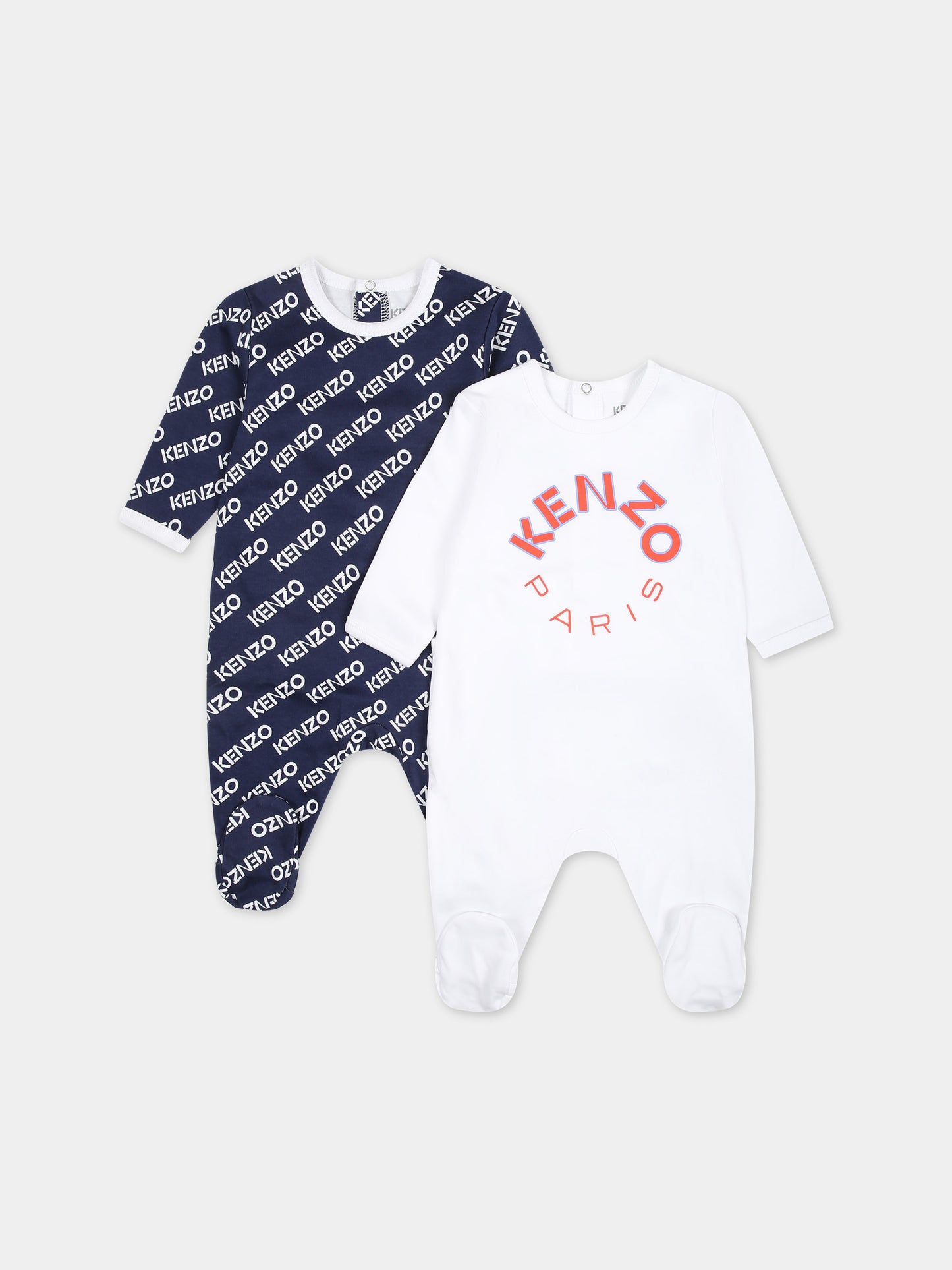Set di tutine multicolor per neonato con logo,Kenzo Kids,K60378 10P