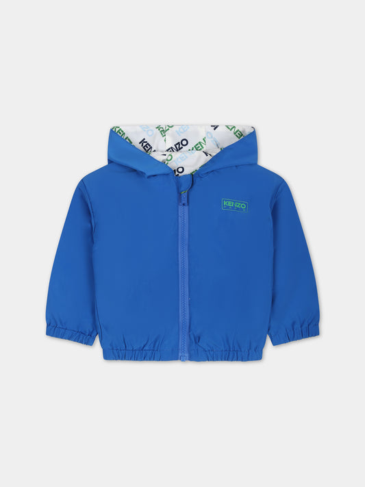Giacca a vento reversibile per neonato con logo,Kenzo Kids,K60171 878