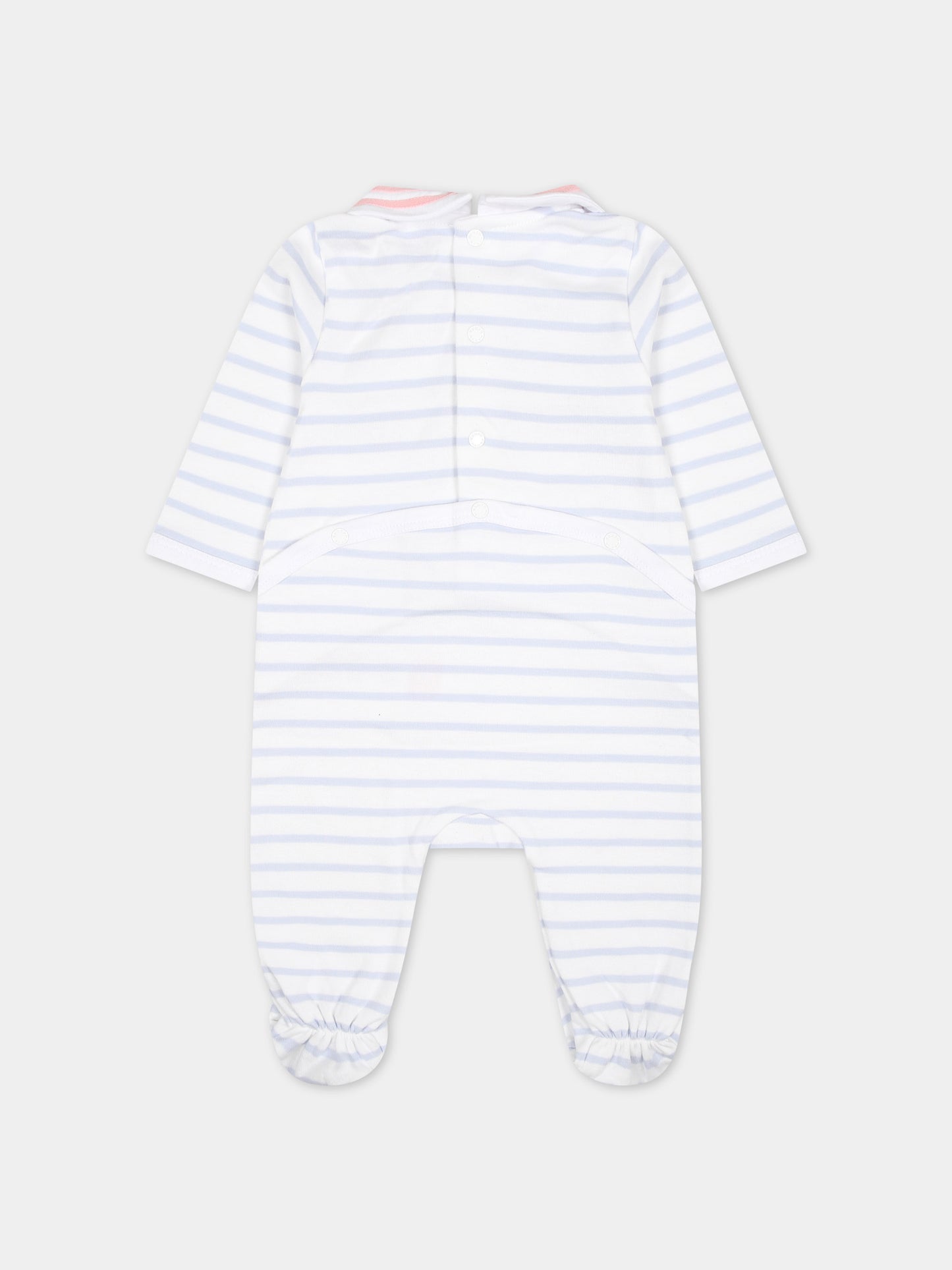 Tutina bianca per neonata con stampe,Kenzo Kids,K60051 10P