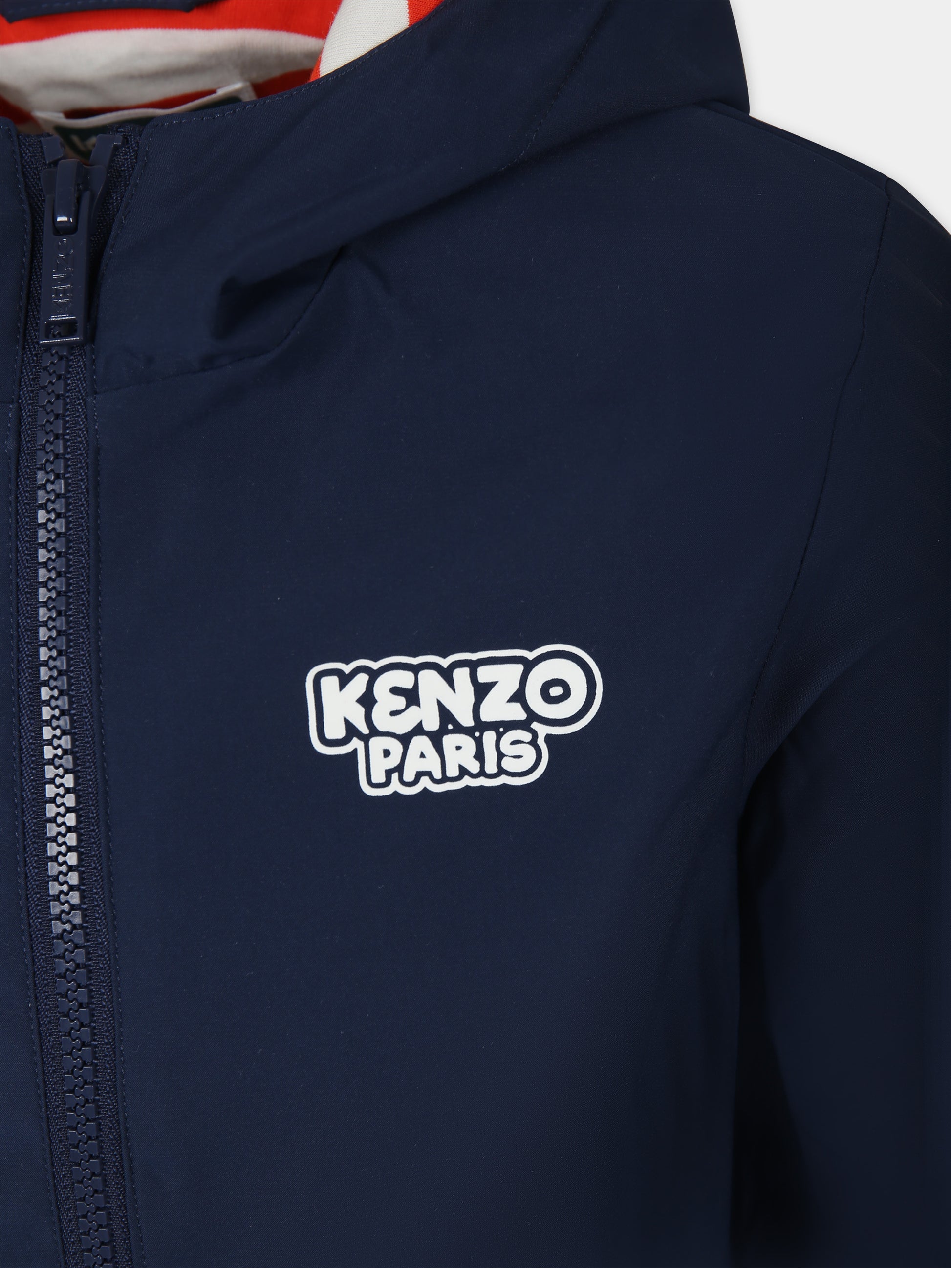 Giacca a vento multicolor per bambino con logo,Kenzo Kids,K60291 84A