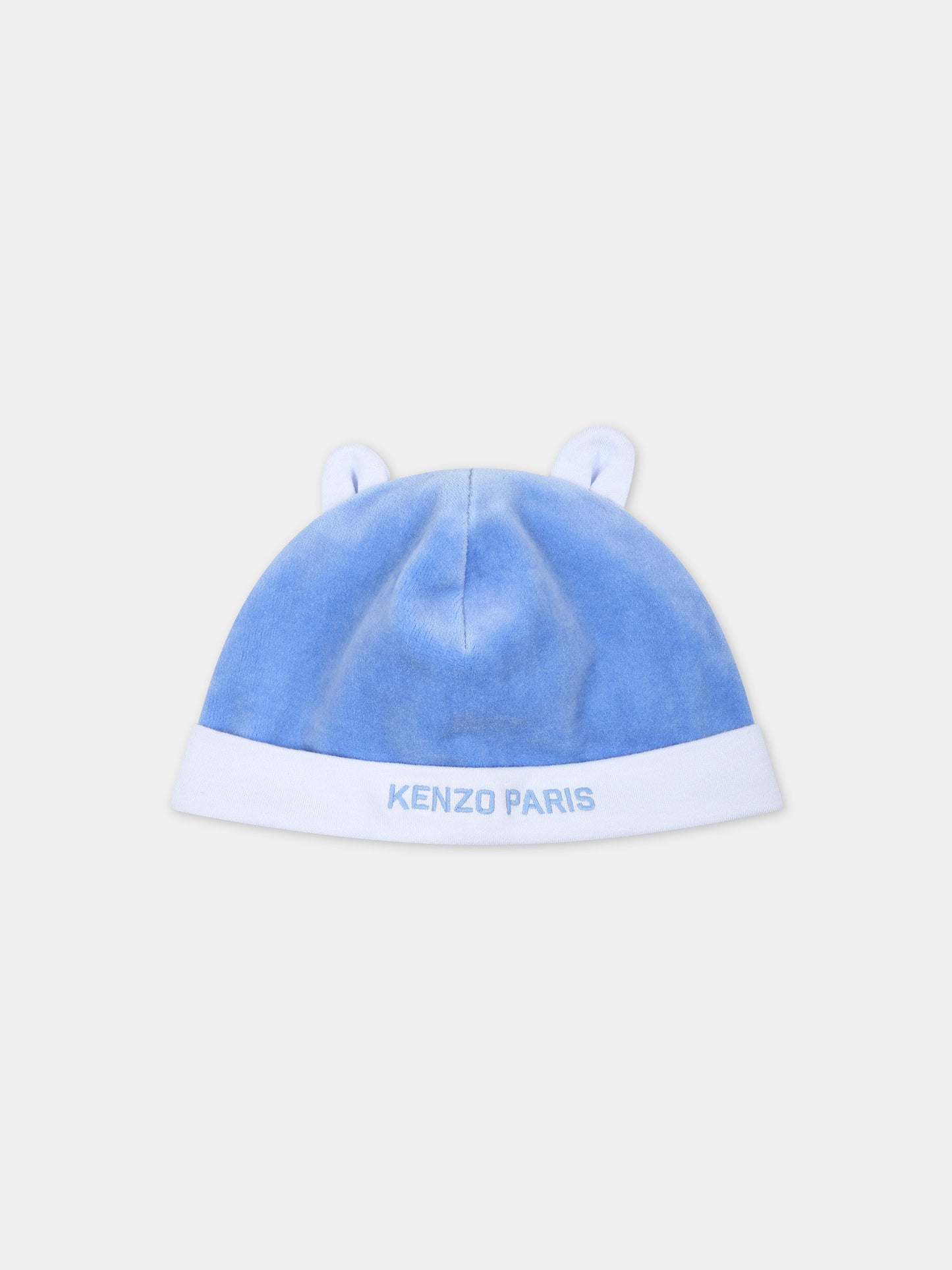 Set azzurro per neonato con logo,Kenzo Kids,K60076 81G