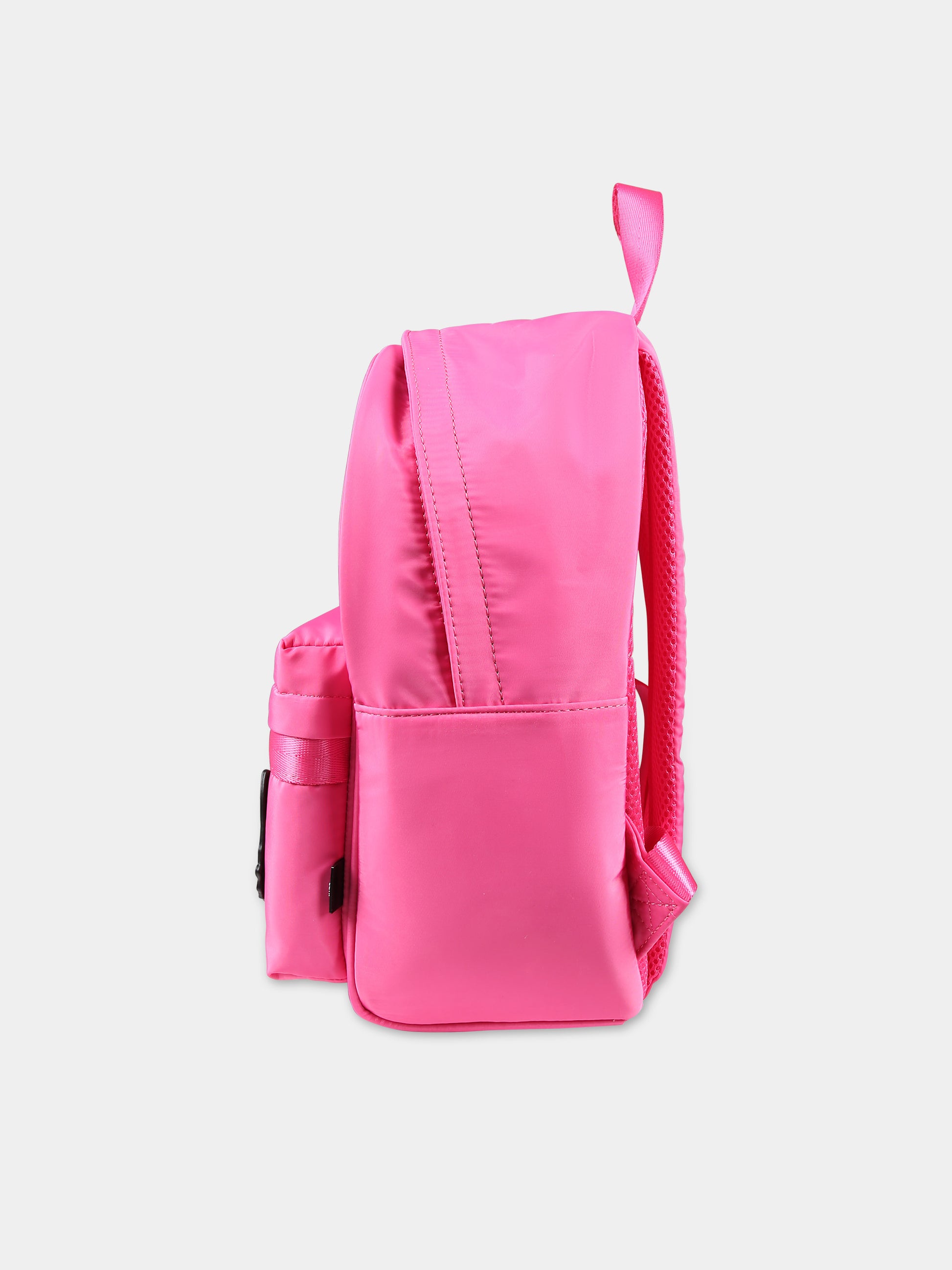 Zaino fucsia per bambina con logo e Choupette,Karl Lagerfeld Kids,Z30170 473