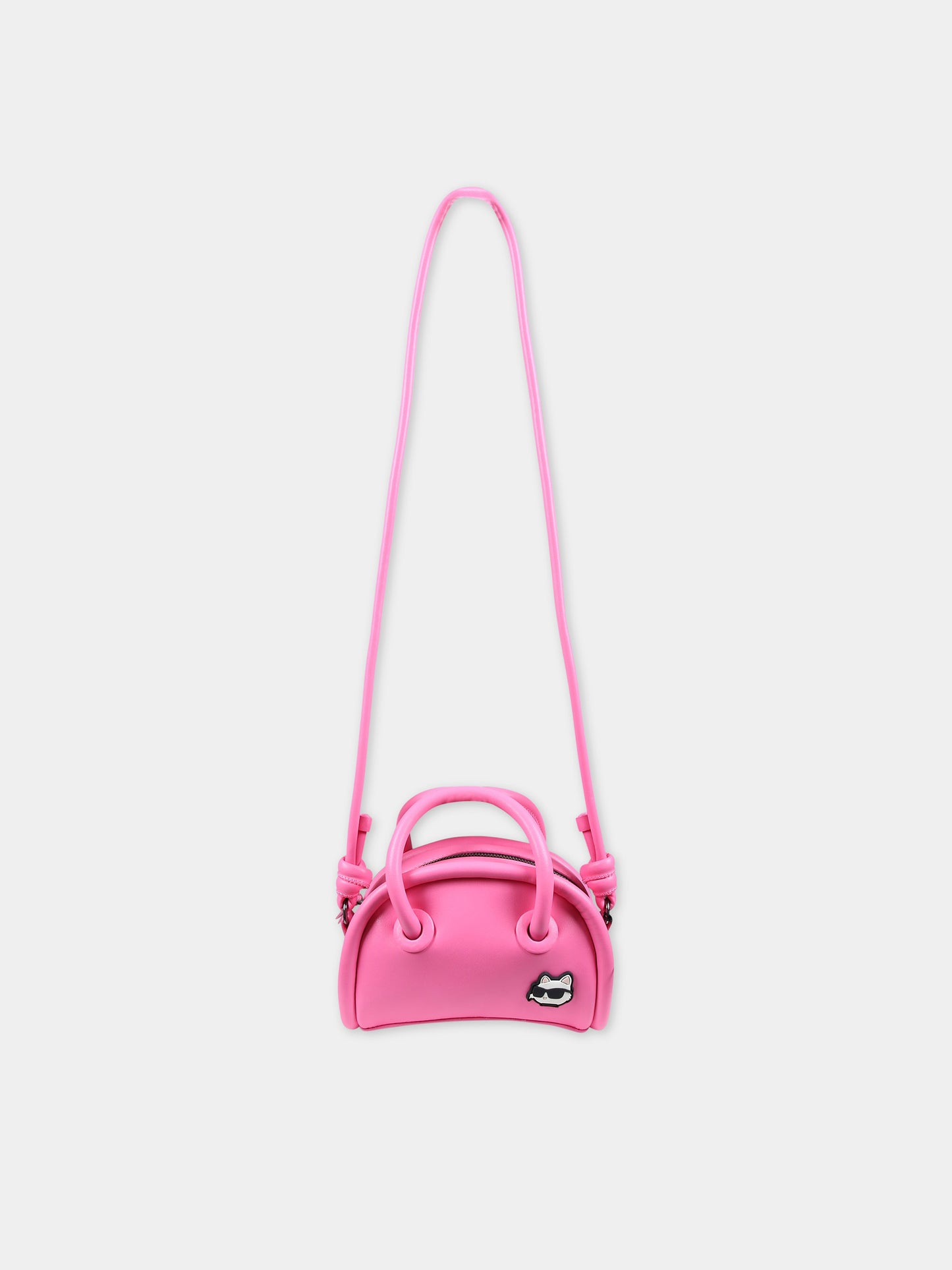 Borsa casual fucsia per bambina con logo,Karl Lagerfeld Kids,Z30154 473