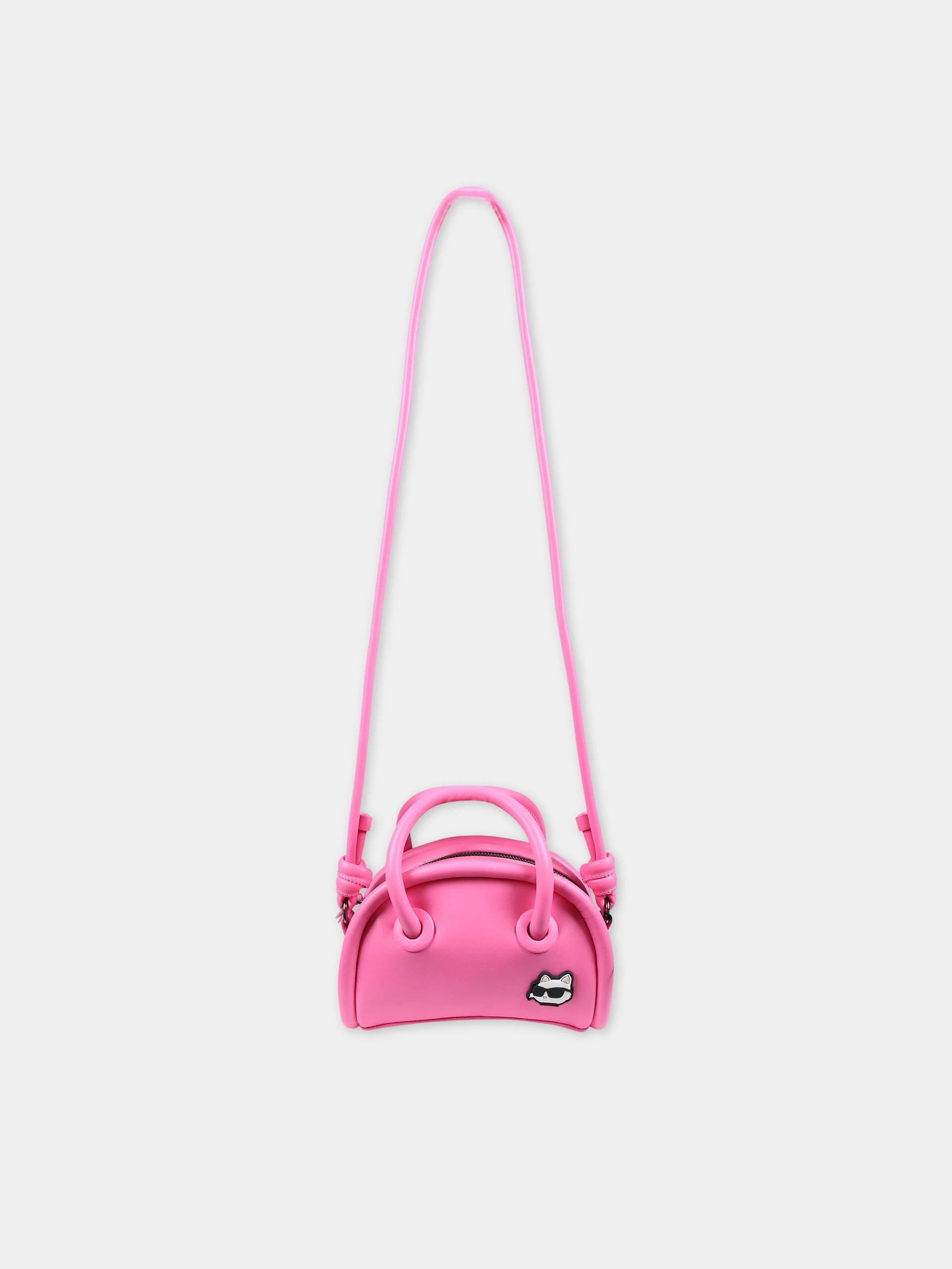 Borsa casual fucsia per bambina con logo,Karl Lagerfeld Kids,Z30154 473