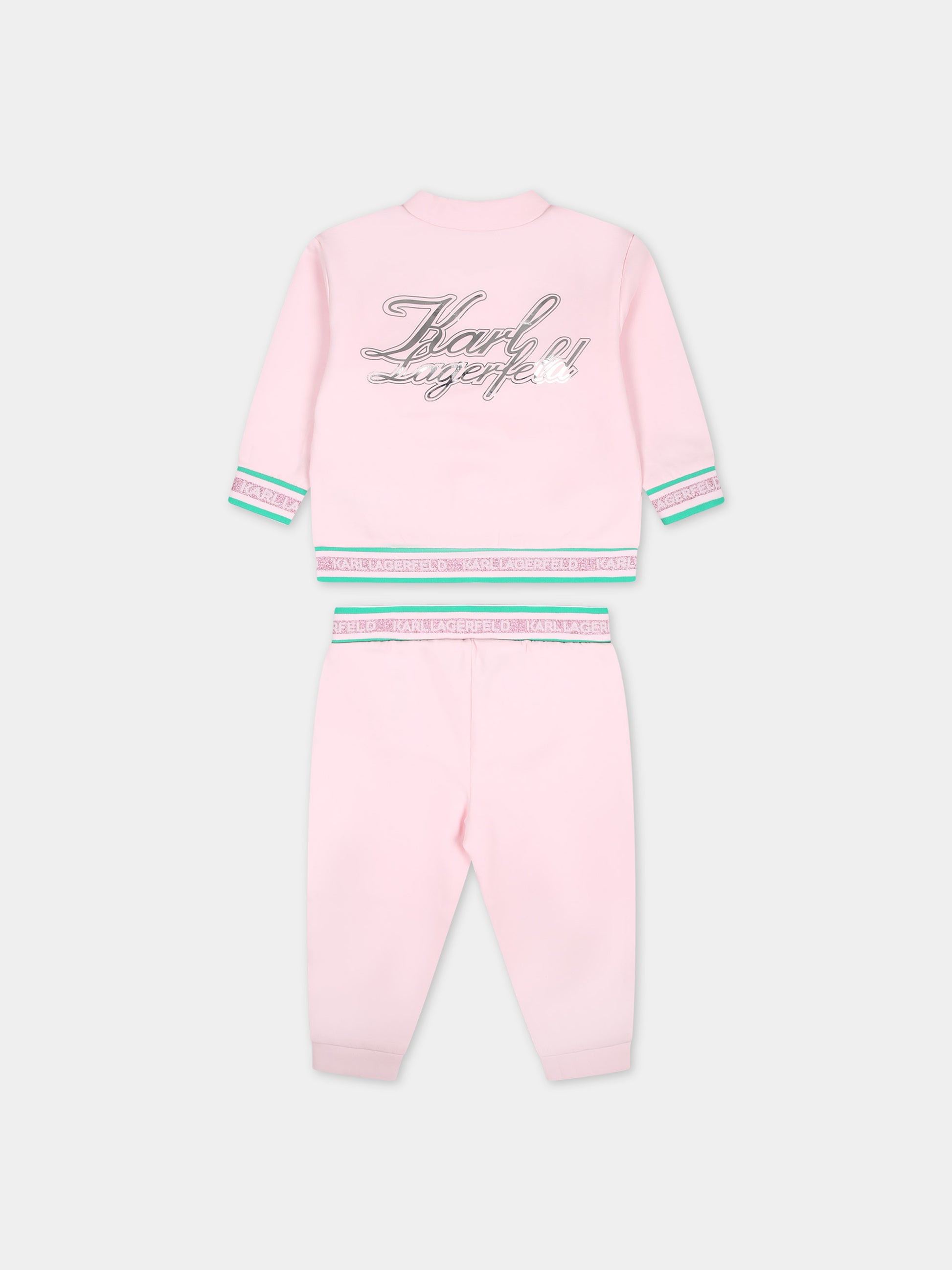 Completo rosa per neonata con logo,Karl Lagerfeld Kids,Z30129 N34
